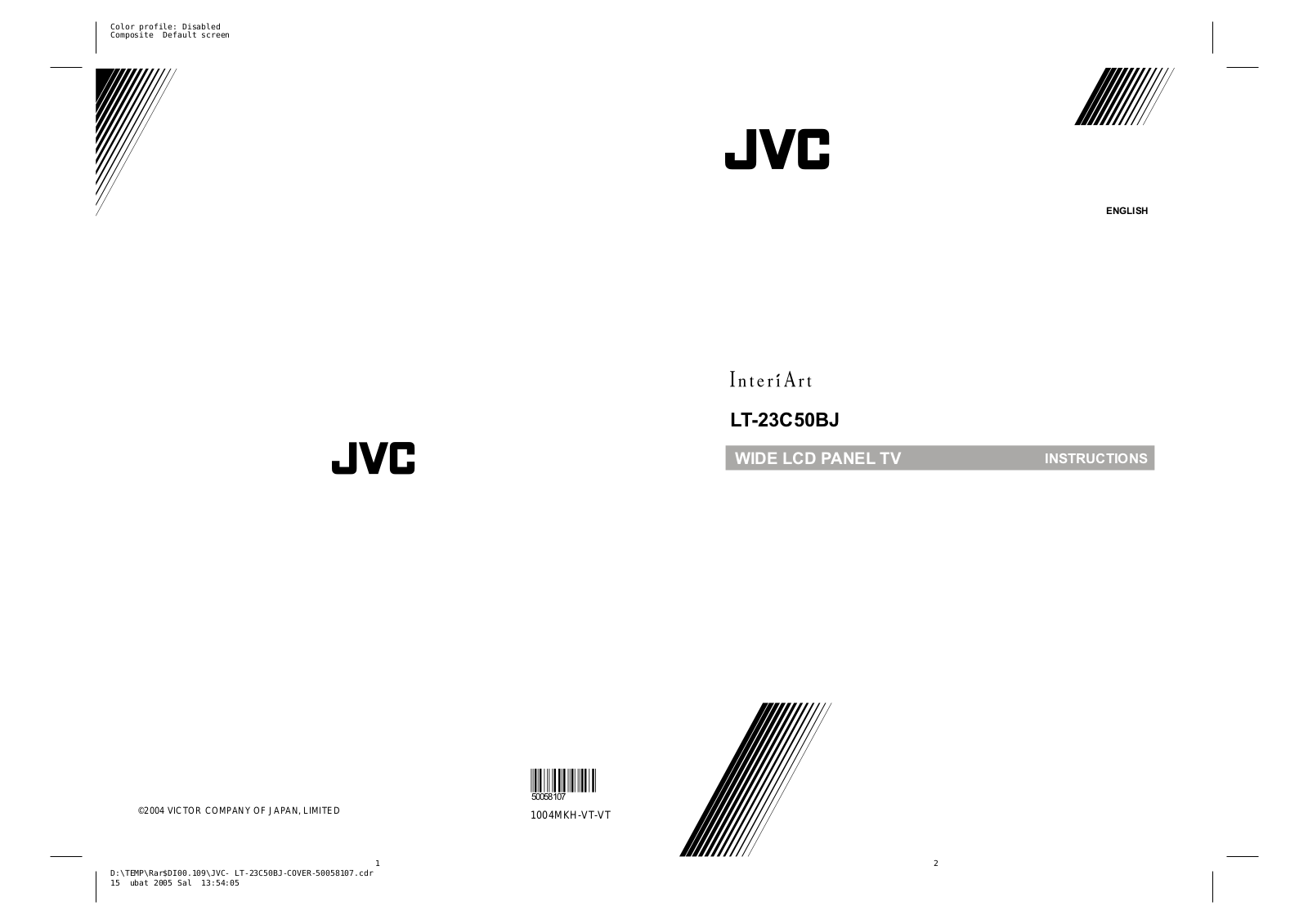 JVC LT-23C50BJ User Manual