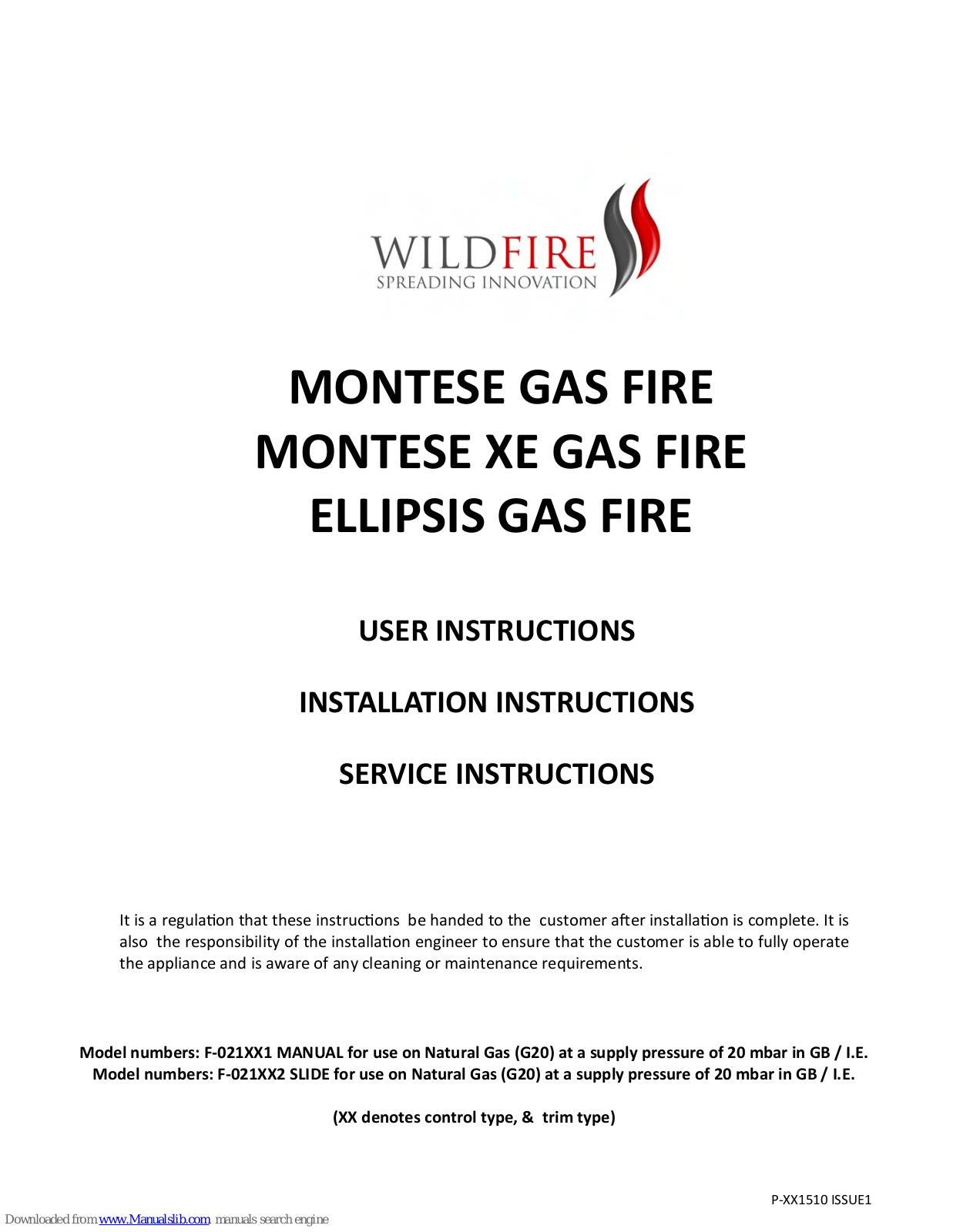 Wildfire MONTESE, MONTESE XE, ELLIPSIS, CERALIS XE, CERALIS User Instructions