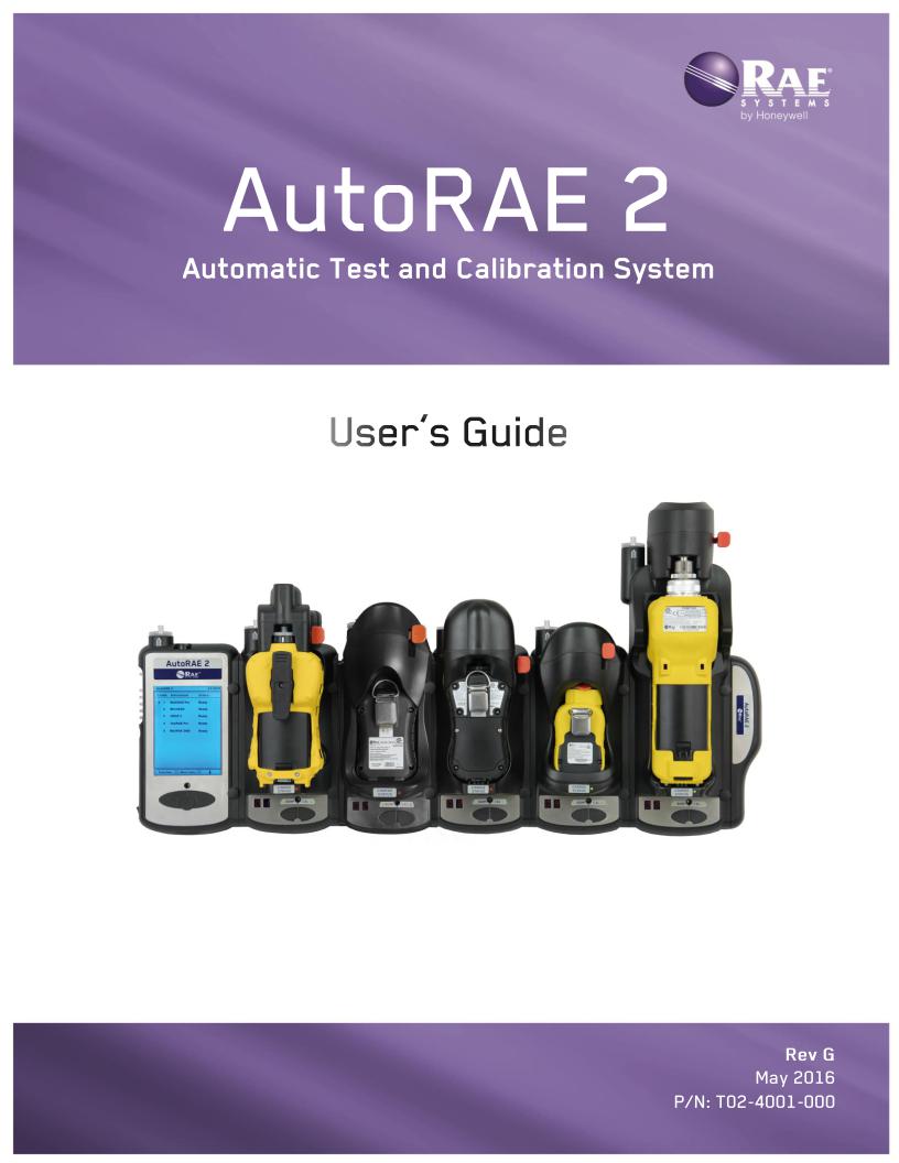 RAE Systems AutoRAE 2 Operating Manual