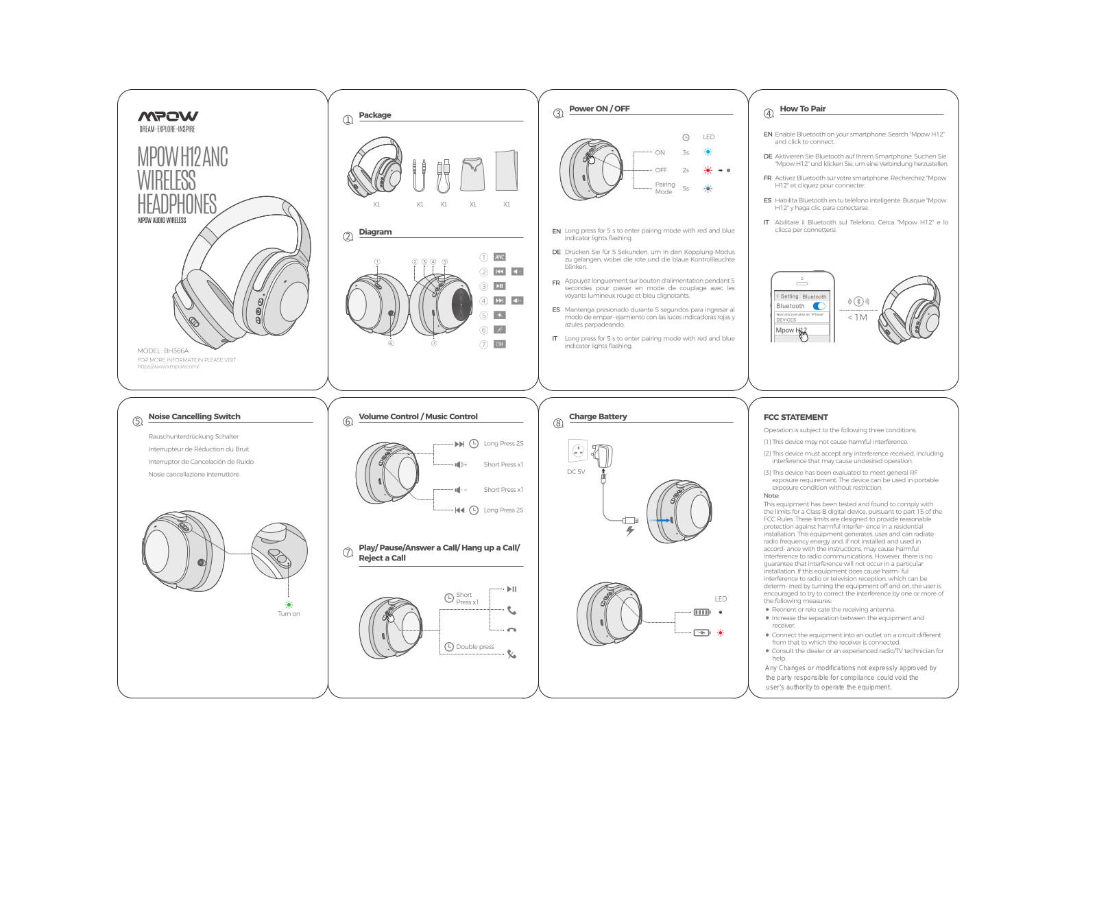 MPOW TECHNOLOGY BH366A User Manual