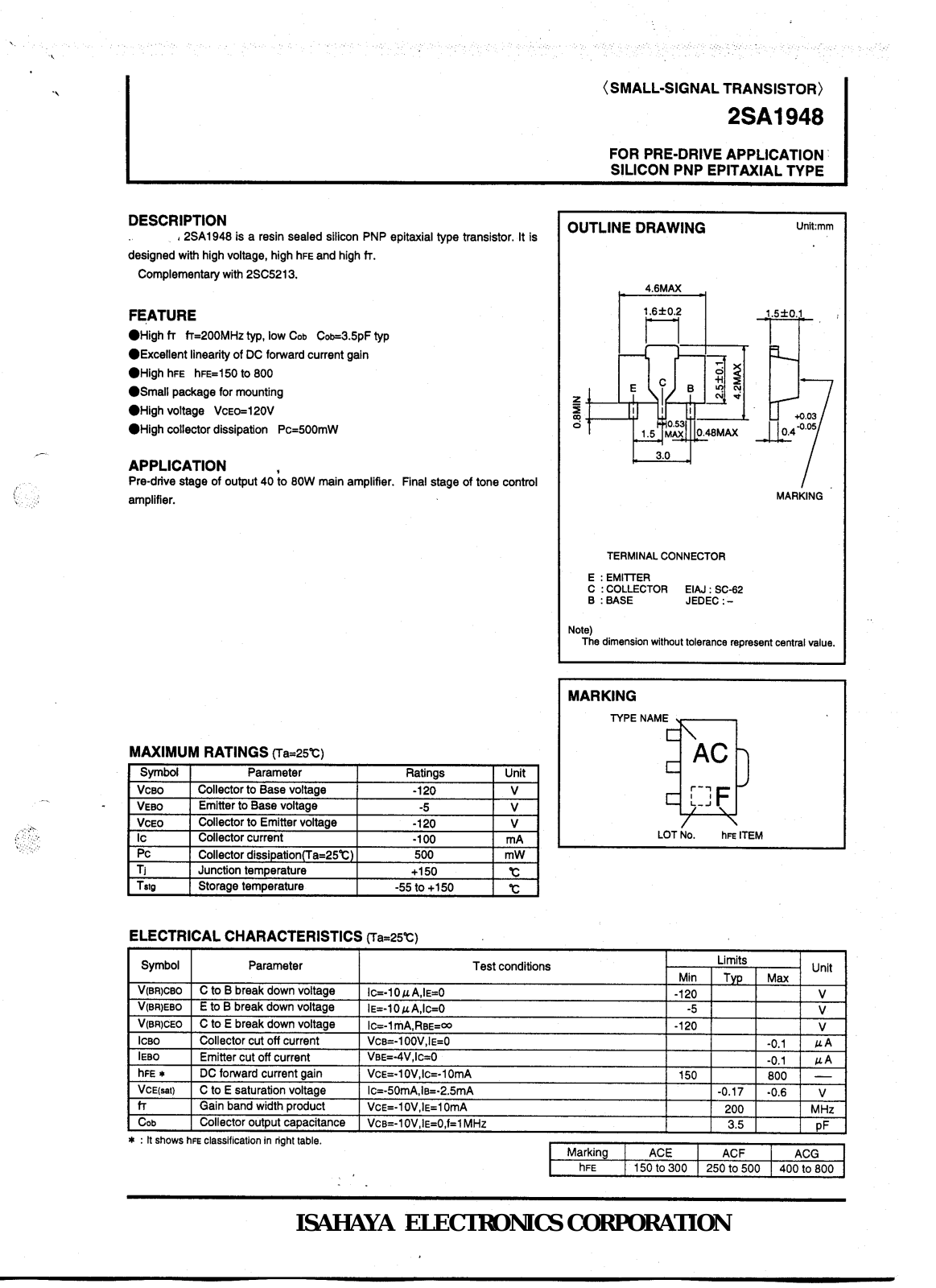 Datasheet 2sa1948 Datasheet - ManualMachine.com