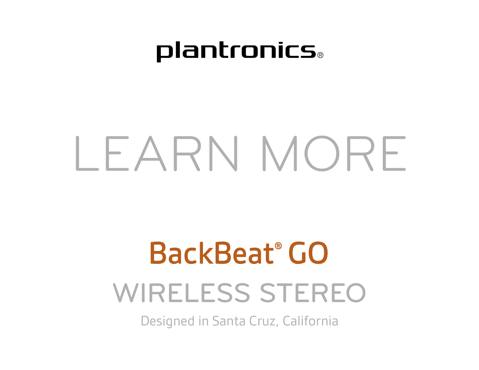 Plantronics BackBeat GO User Manual