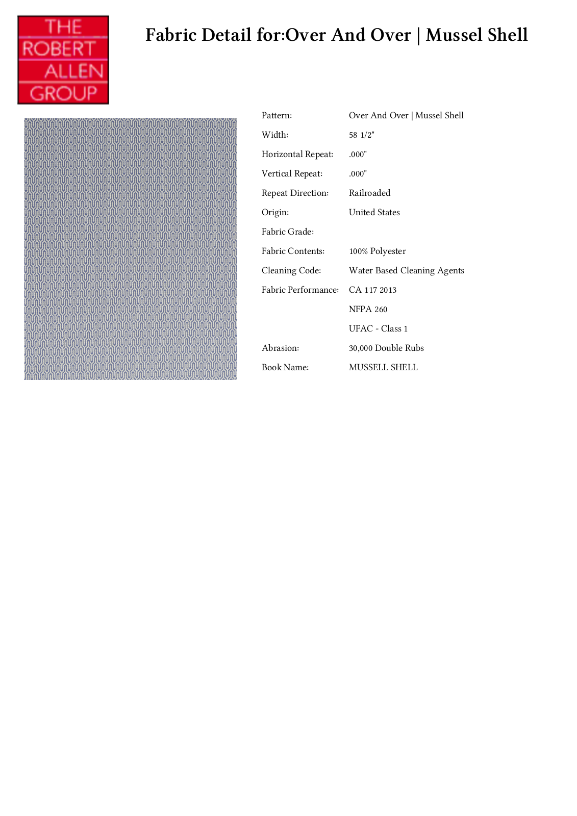 Robert Allen RALF1853 Specifications - ManualMachine.com