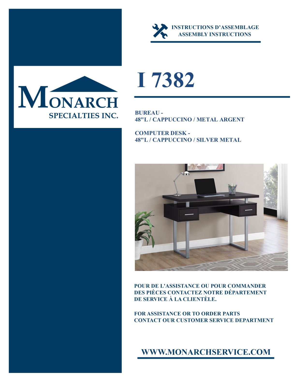 Monarch I7382 Assembly Guide