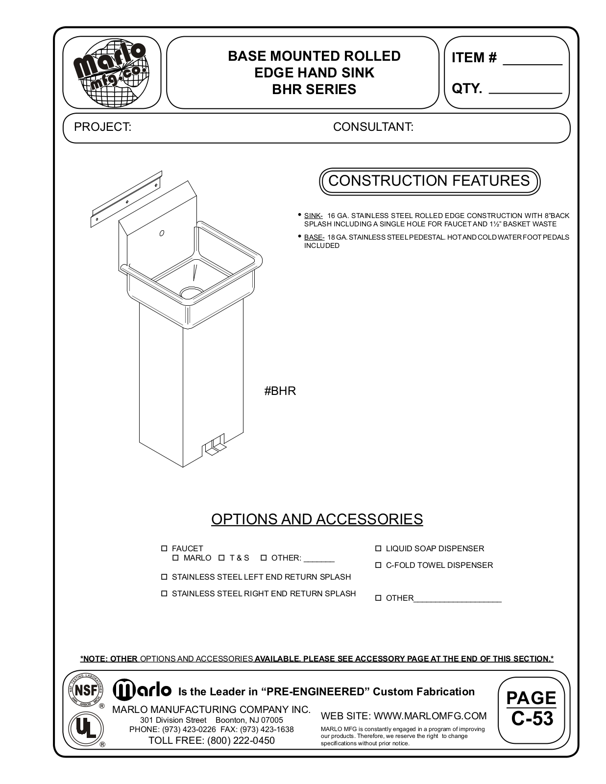 Marlo BHR1715 User Manual