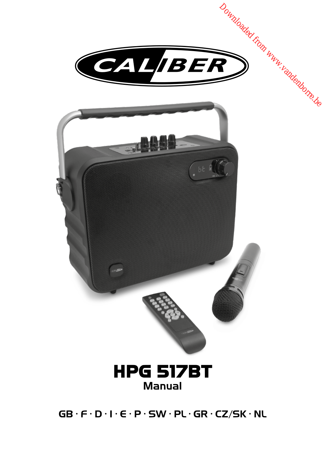 CALIBER HPG-517BT User Manual