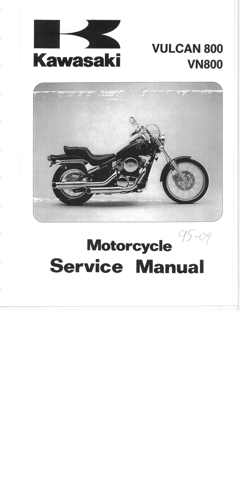 Kawasaki VULCAN 800 (1996-2004) User Manual