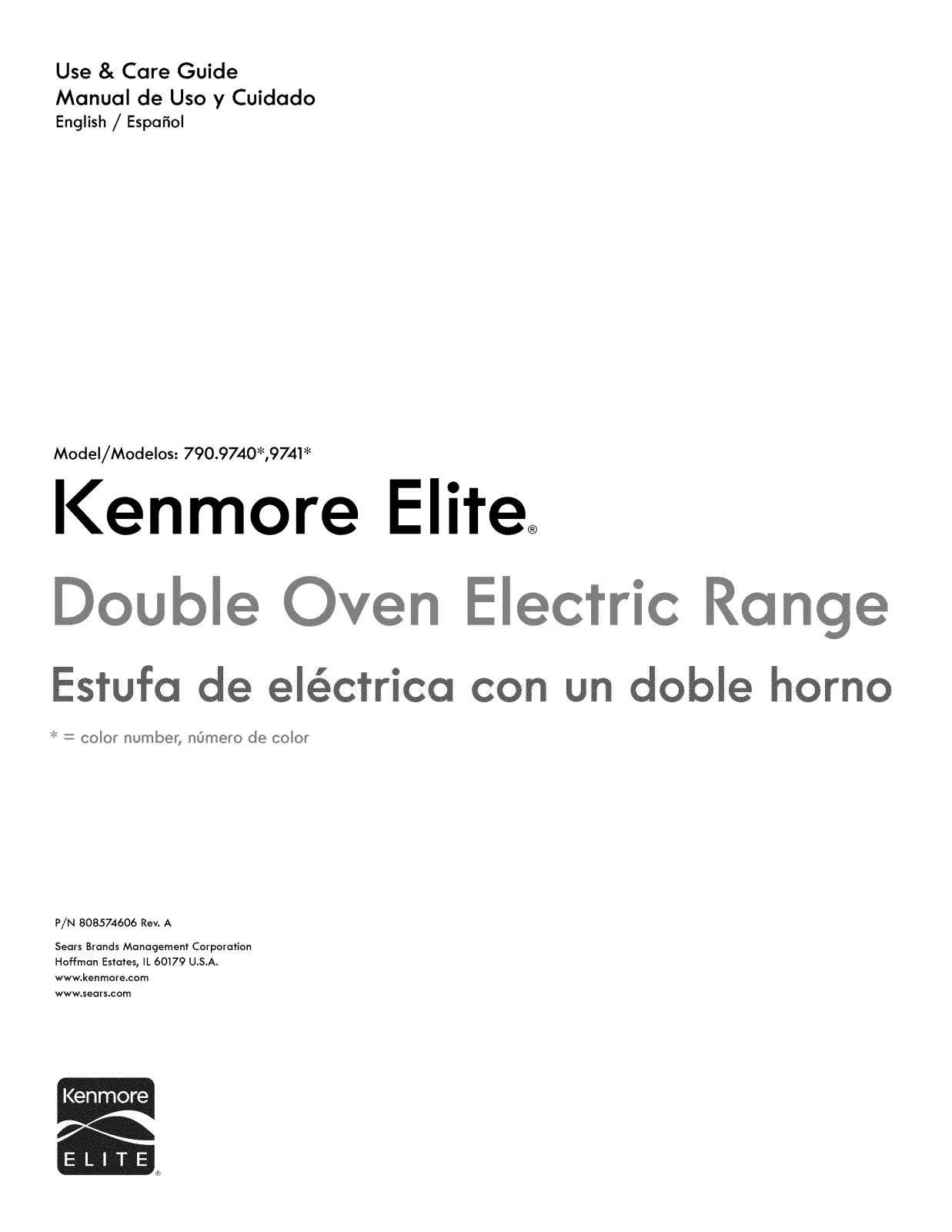 Kenmore Elite 79097413411, 79097413410, 79097403411, 79097403410 Owner’s Manual