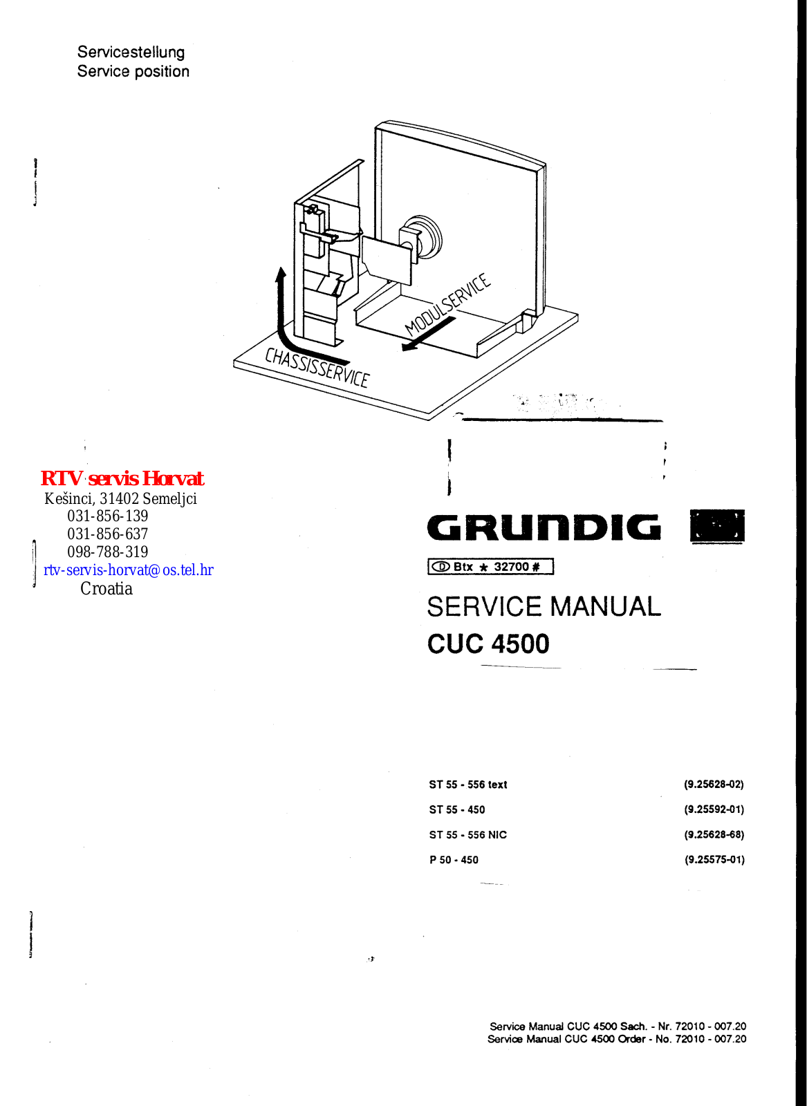 Grundig CUC4500 Service Manual