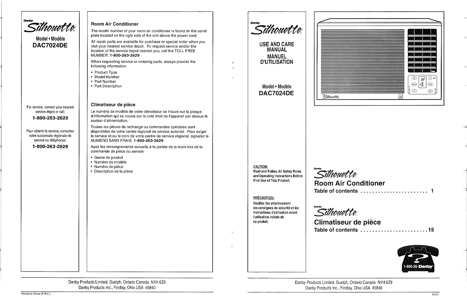 Danby DAC7024DE User Manual