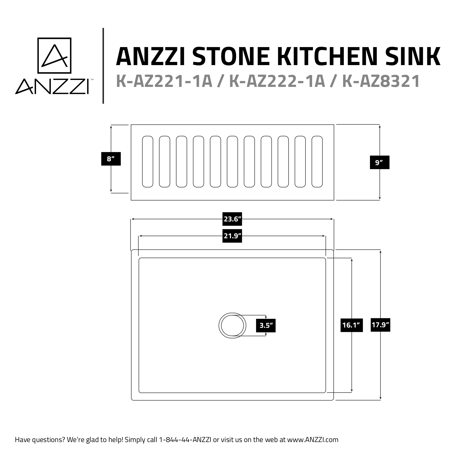 ANZZI BCYN1313 Dimensions - ManualMachine.com