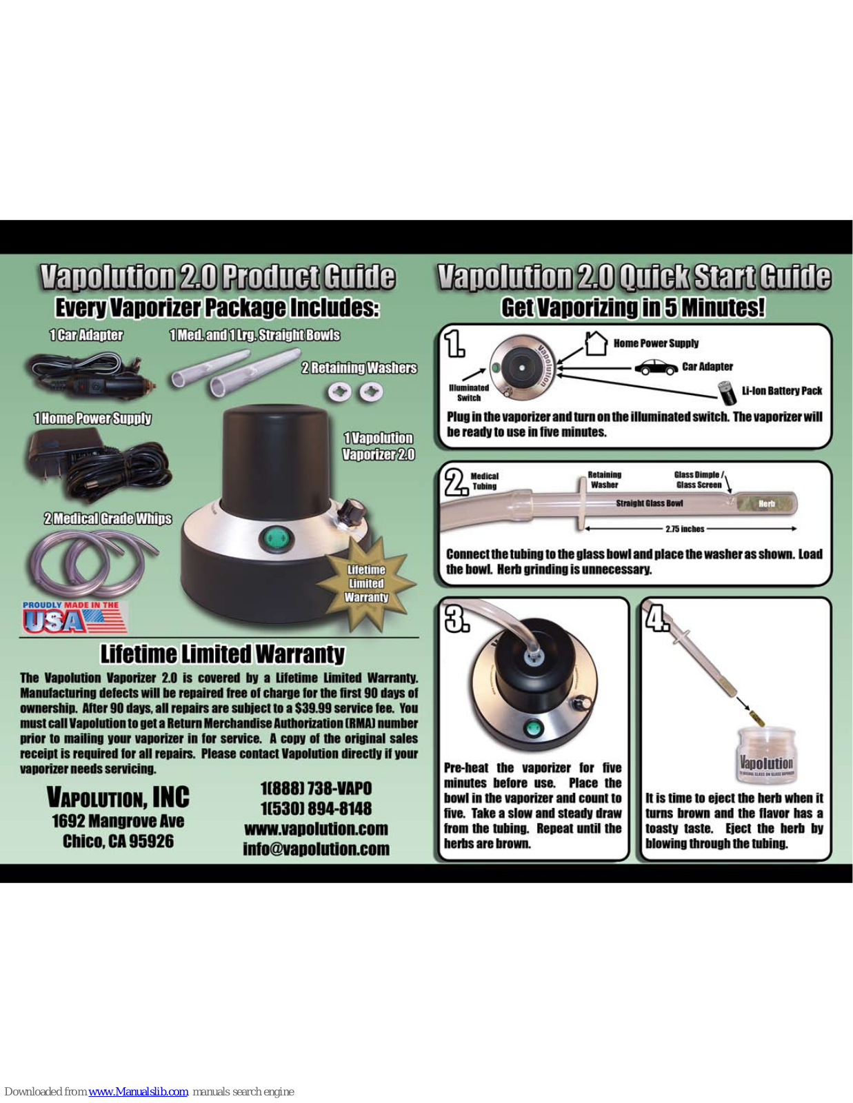 Vapolution 2.0 Product Manual - ManualMachine.com