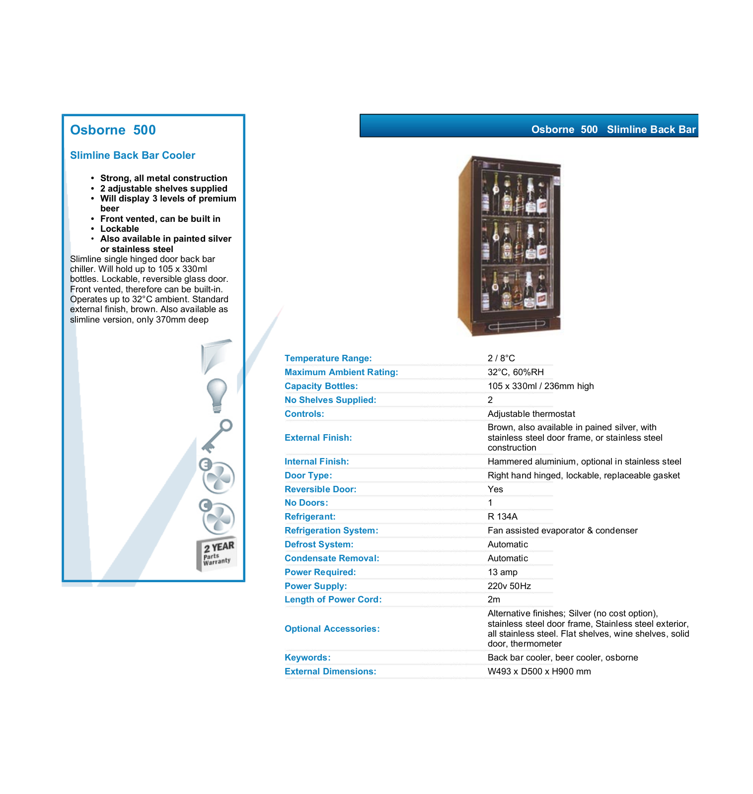 Valera OSBORNE 500 DATASHEET