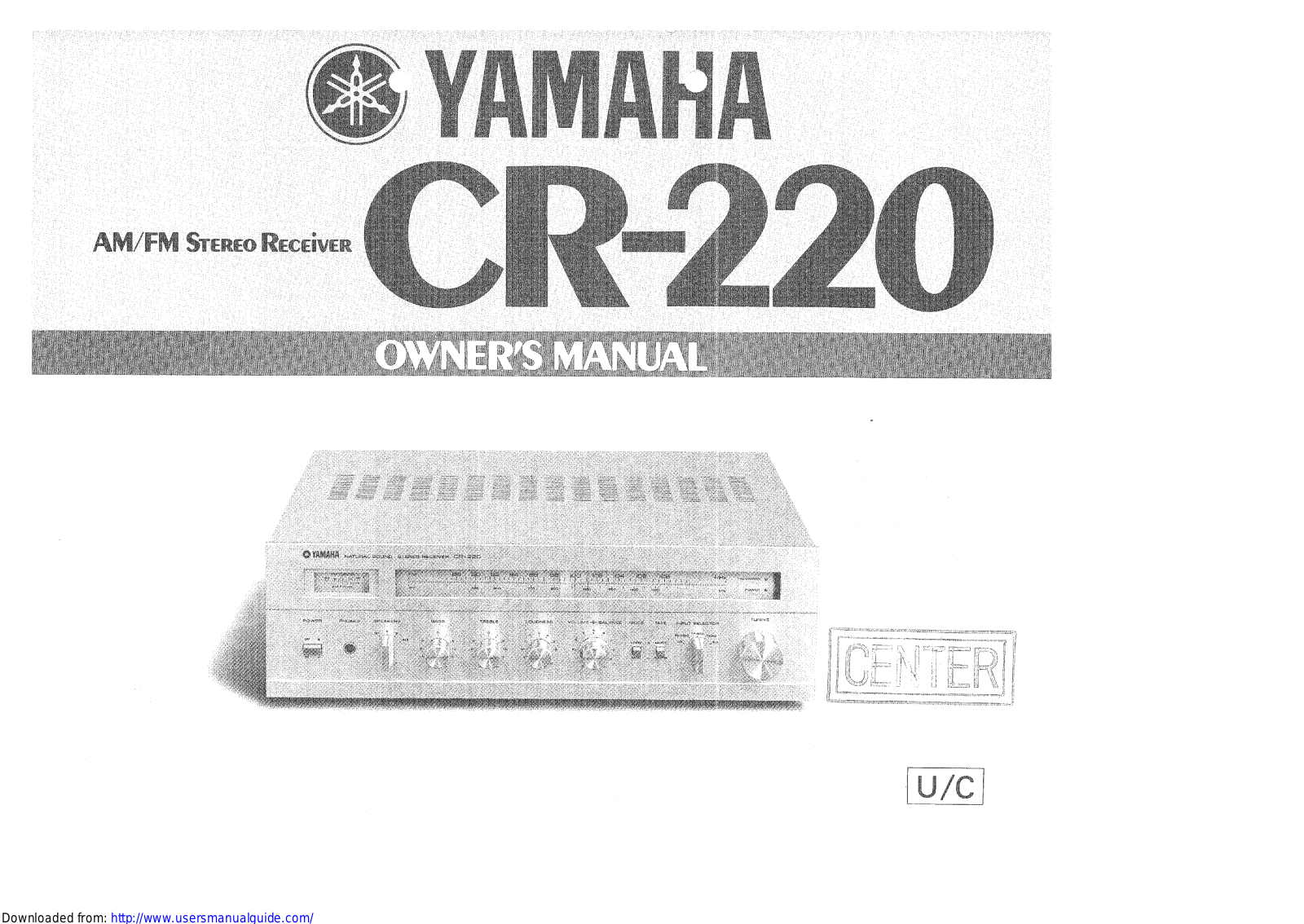 Yamaha Audio CR-220 User Manual