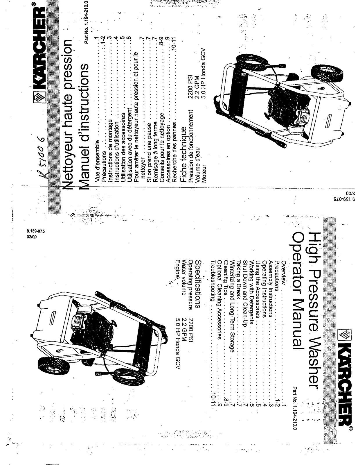 Karcher K 5100 G User Manual