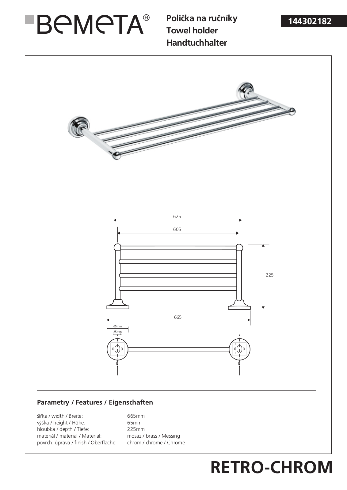 Bemeta RETRO - BRONZ 144302182 User guide - ManualMachine.com