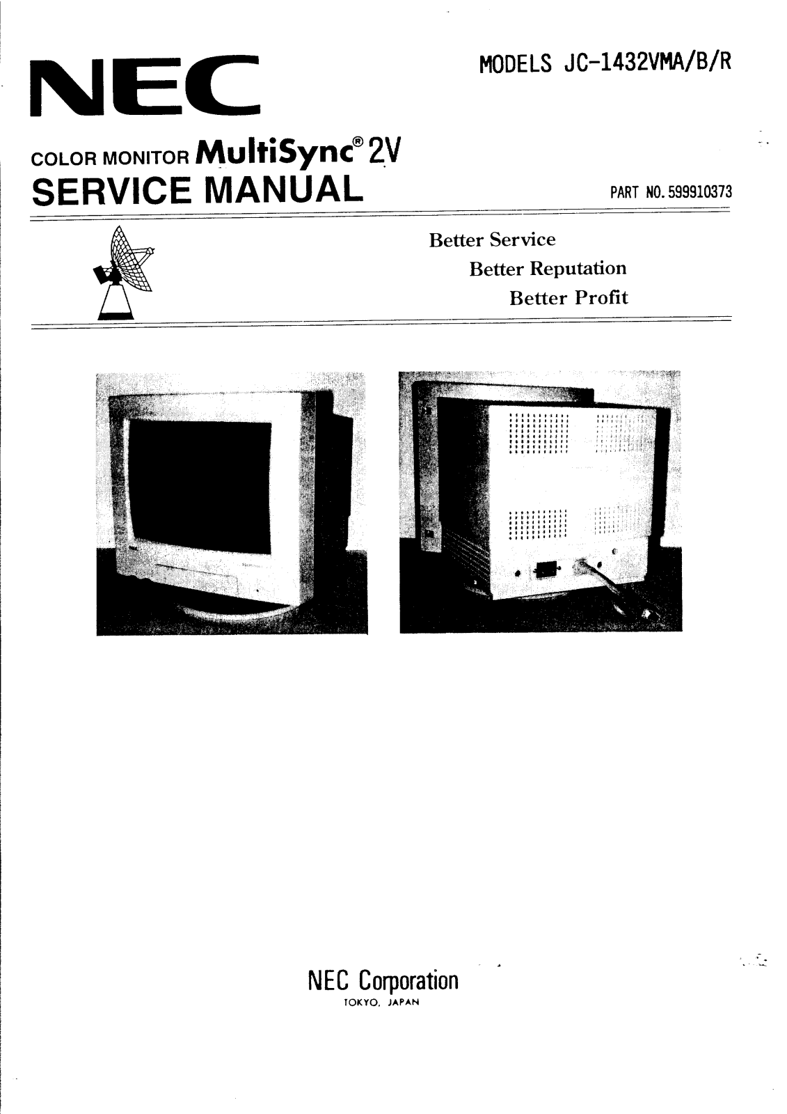NEC JC1432vma, JC1432vmb, JC1432vmR Service Manual