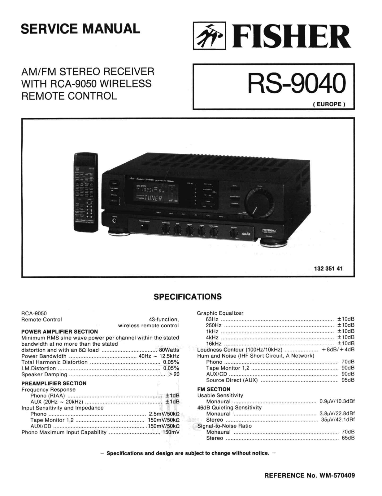 Fisher RS-9040 Schematic