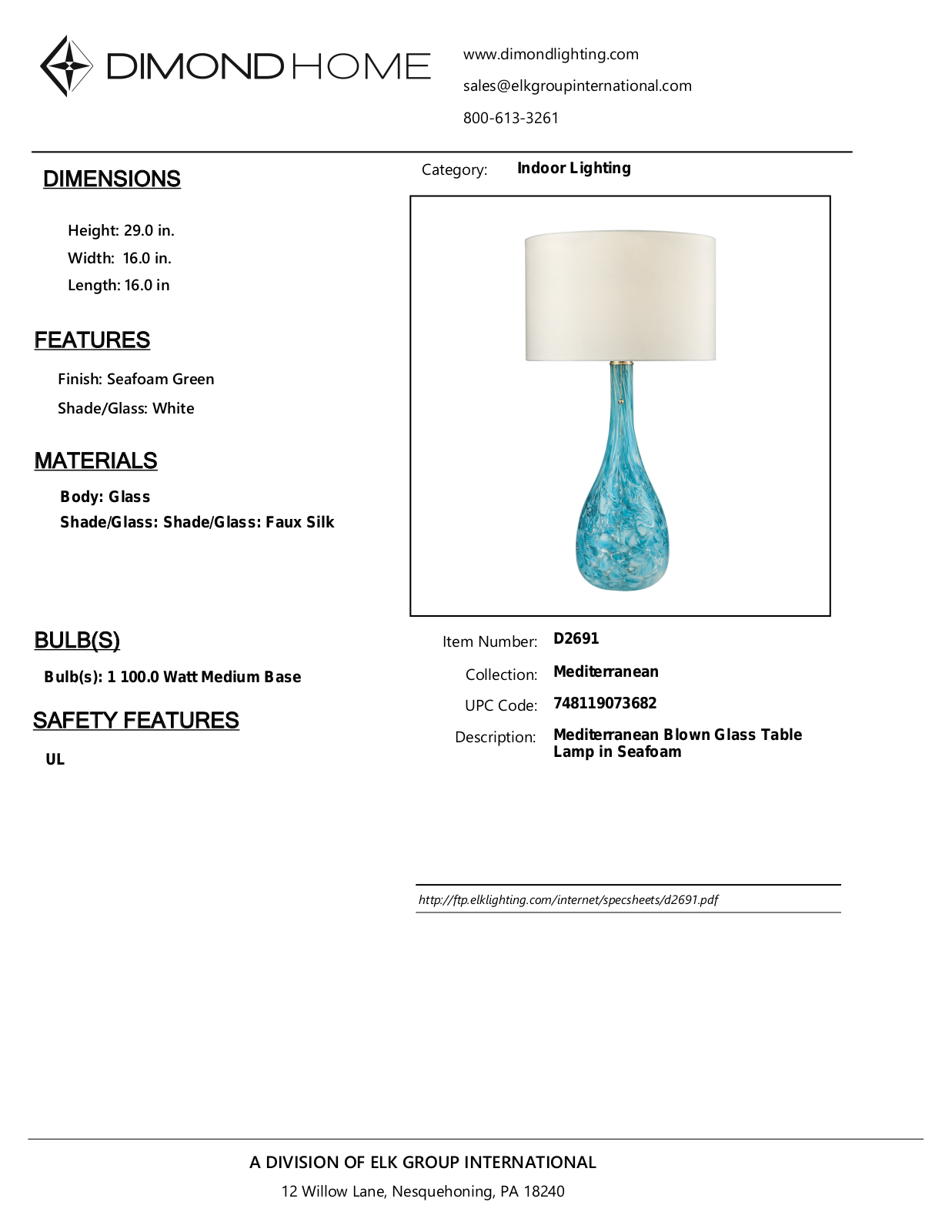 ELK Home D2691 User Manual