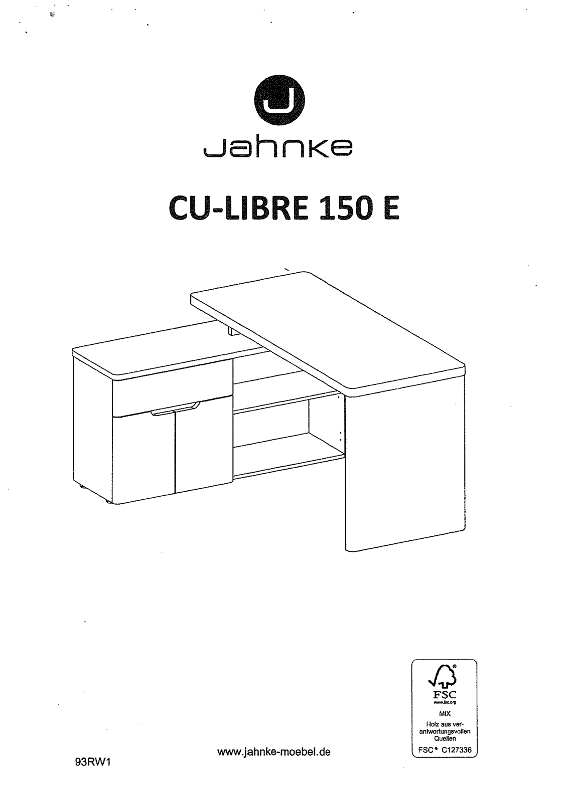 Jahnke Schreibtisch Assembly instructions