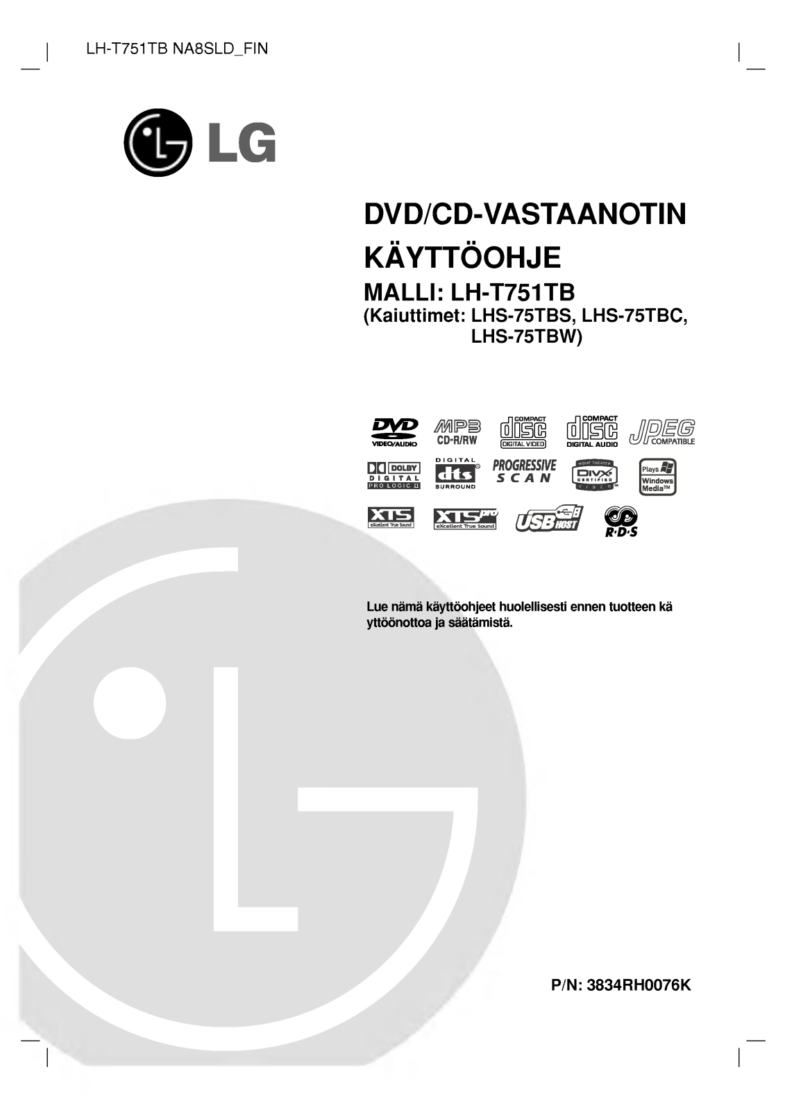 LG LH-T751TB User manual