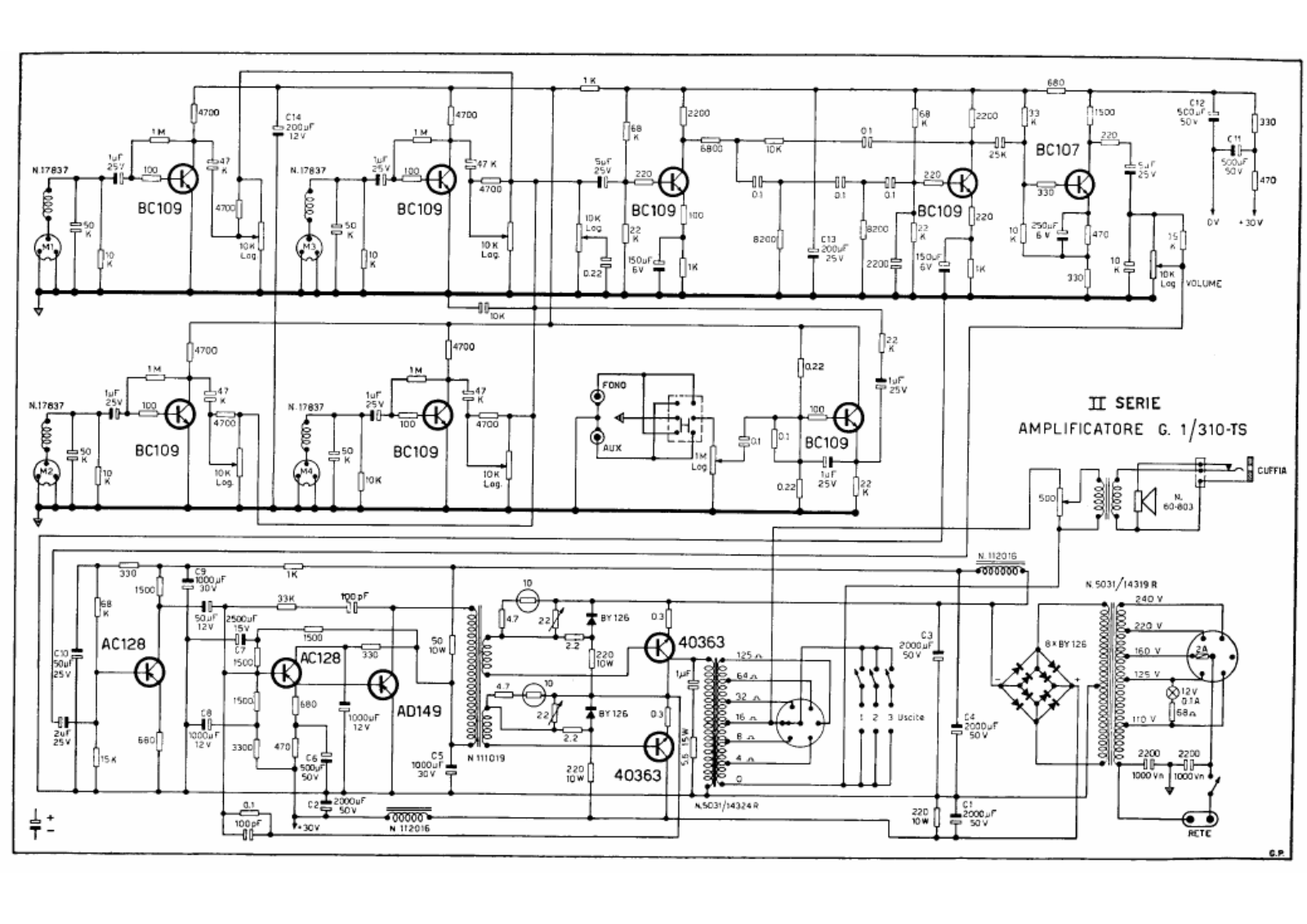 Geloso g1 310ts  ii schematic