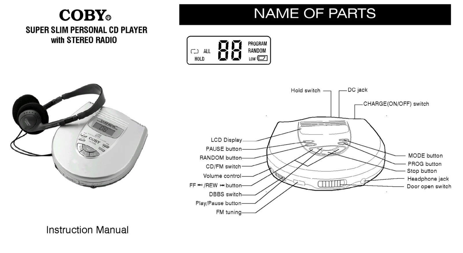 Coby CX-CD305 User Manual