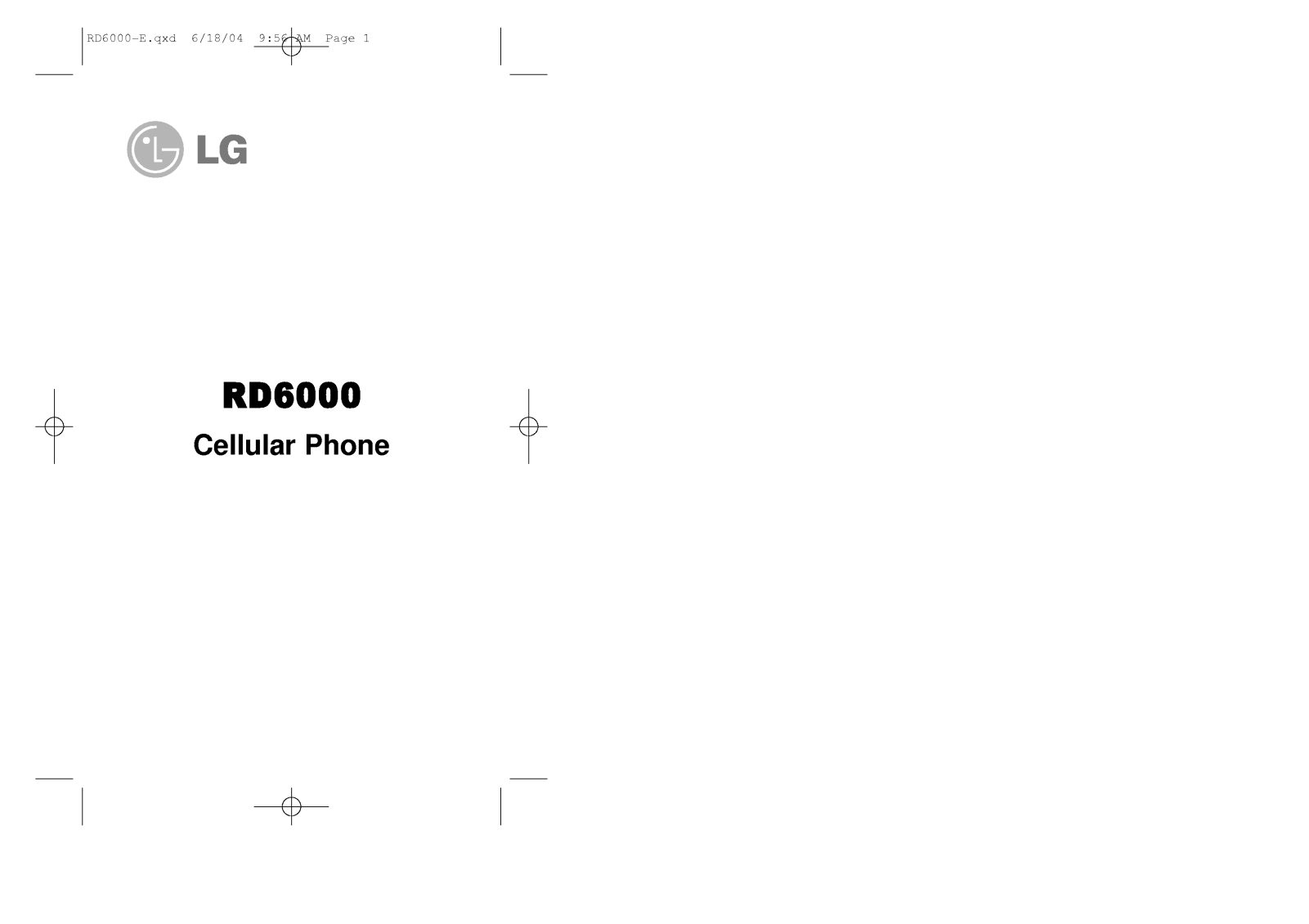 LG LGRD6000 User Manual