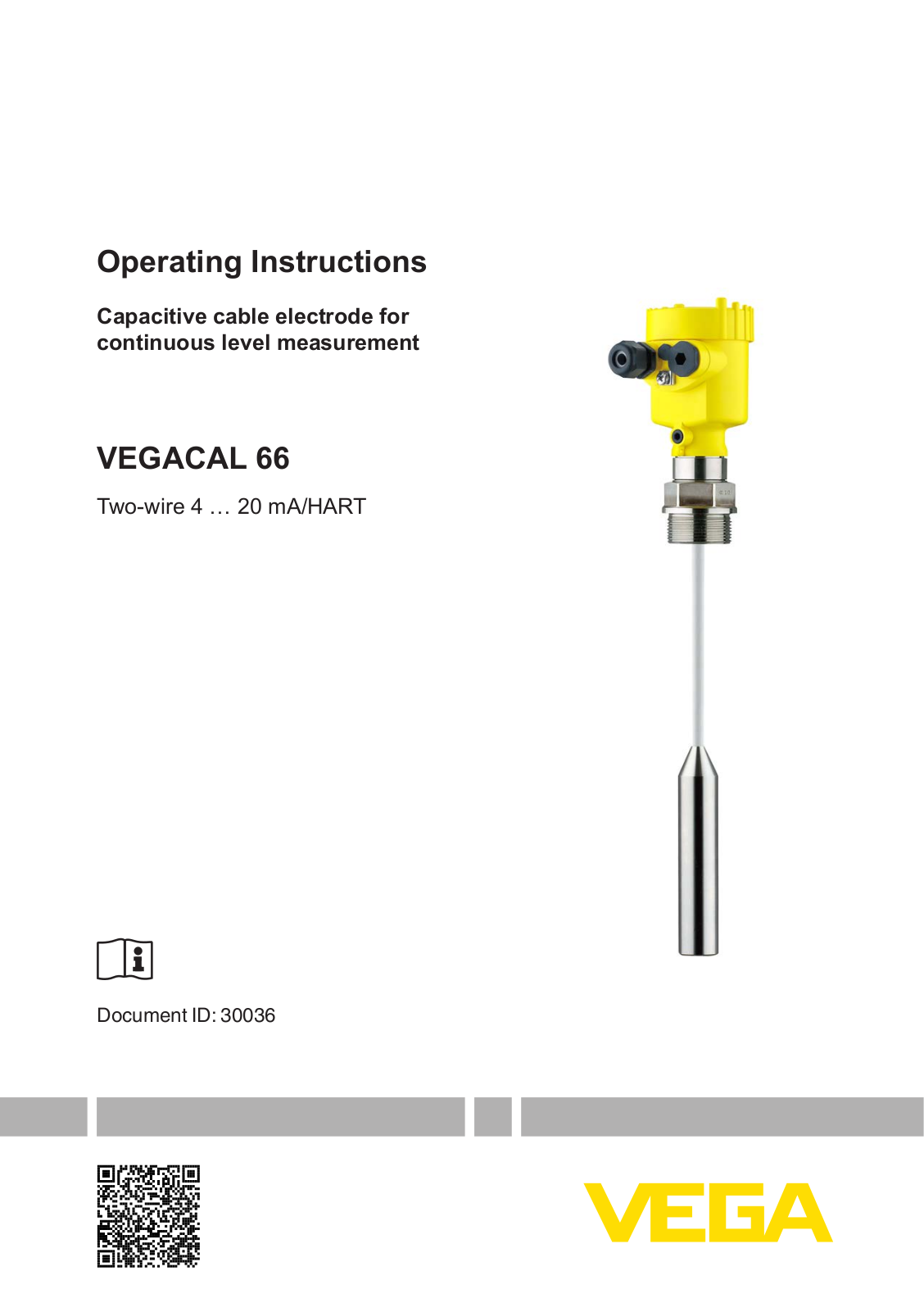 VEGA VEGACAL 66 Operating Instructions