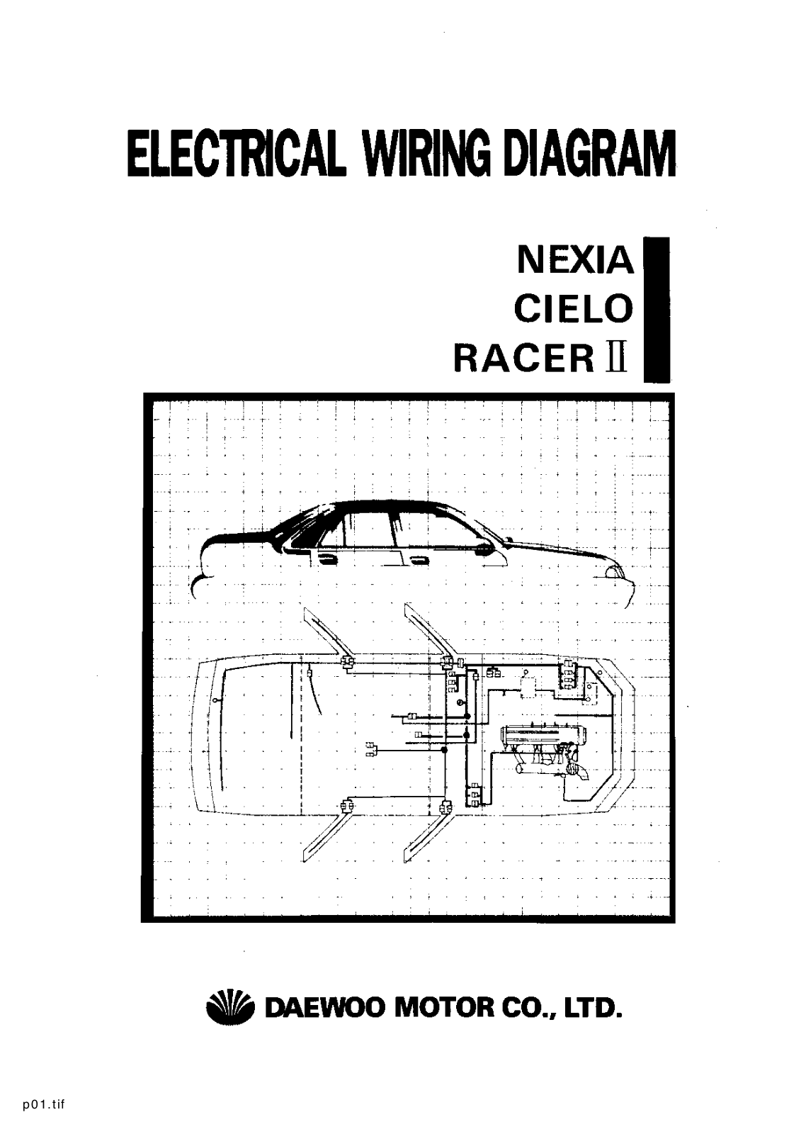 DAEWOO Cielo, RACER II electrical wiring diagram