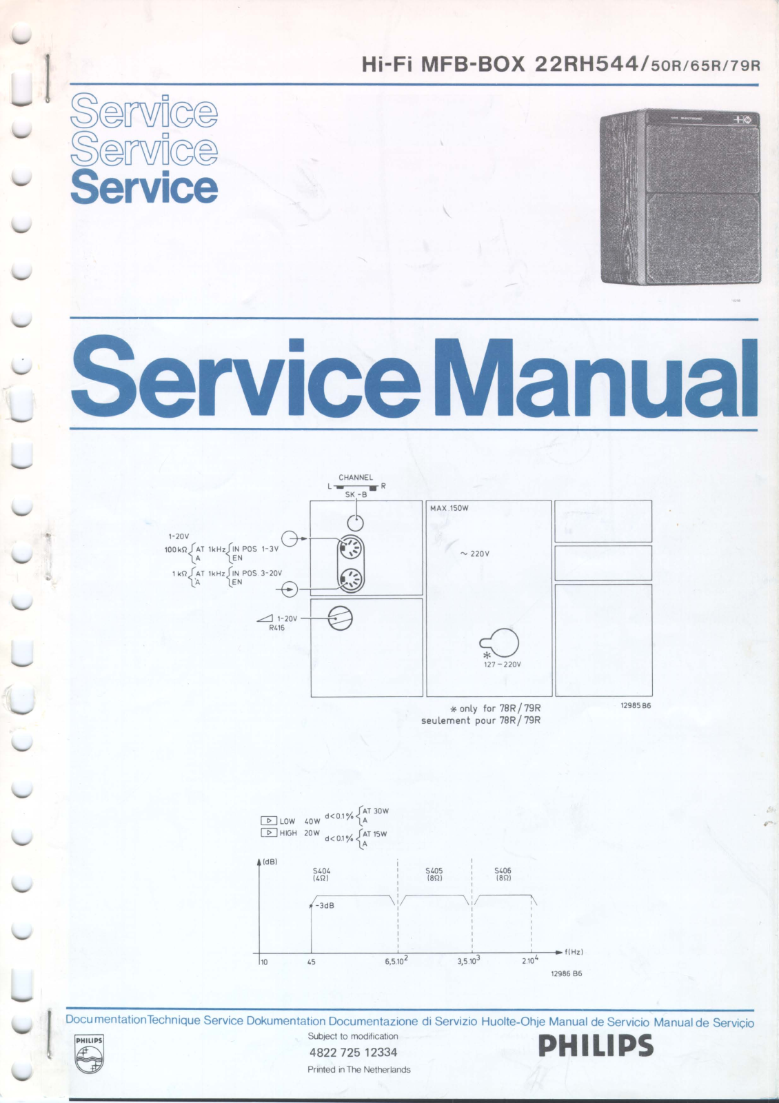 Philips RH-544 Service manual
