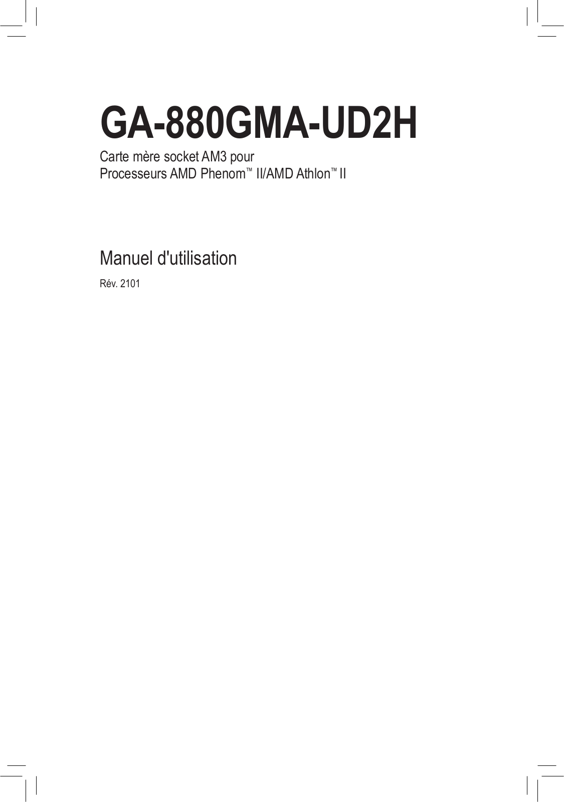 GIGABYTE GA-880GMA-UD2H User Manual