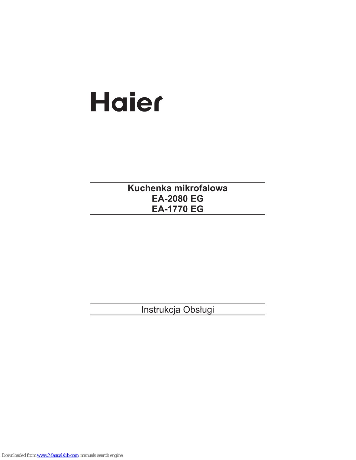 Haier HR-1770EG, EA-1770 EG Instrukcja Obs?ugi