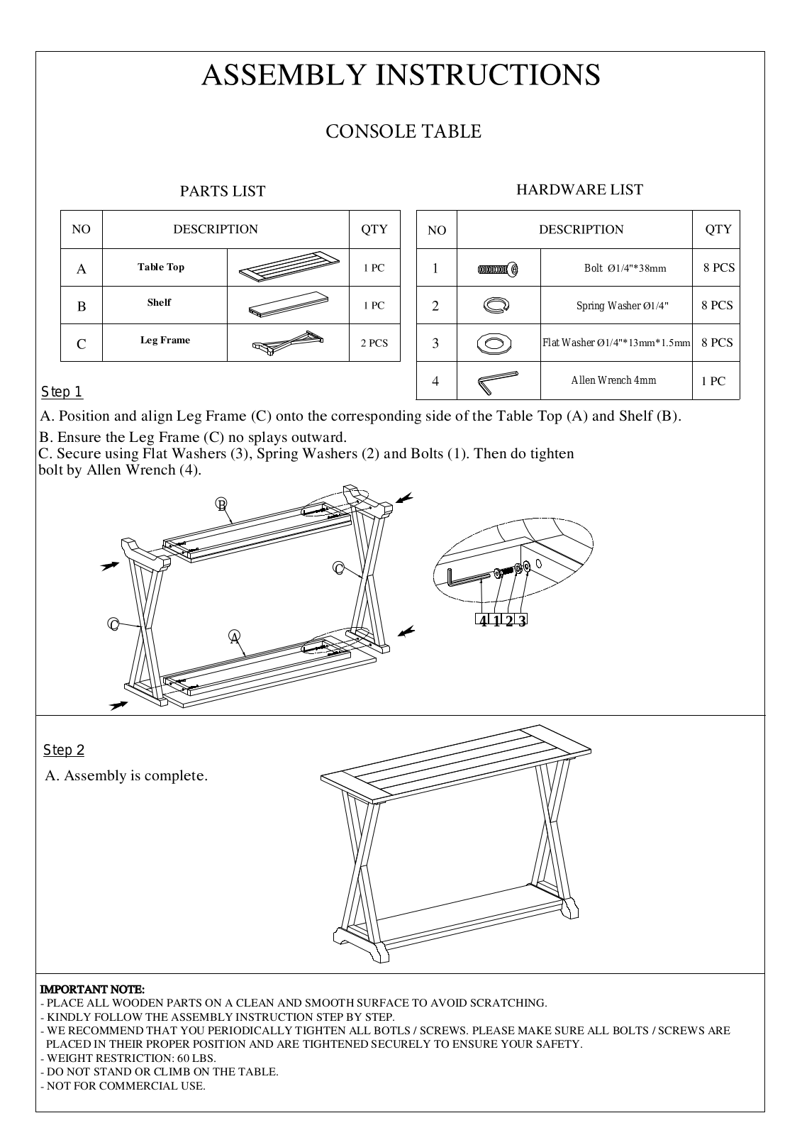Sand & Stable W003487778 Installation & Assembly - ManualMachine.com