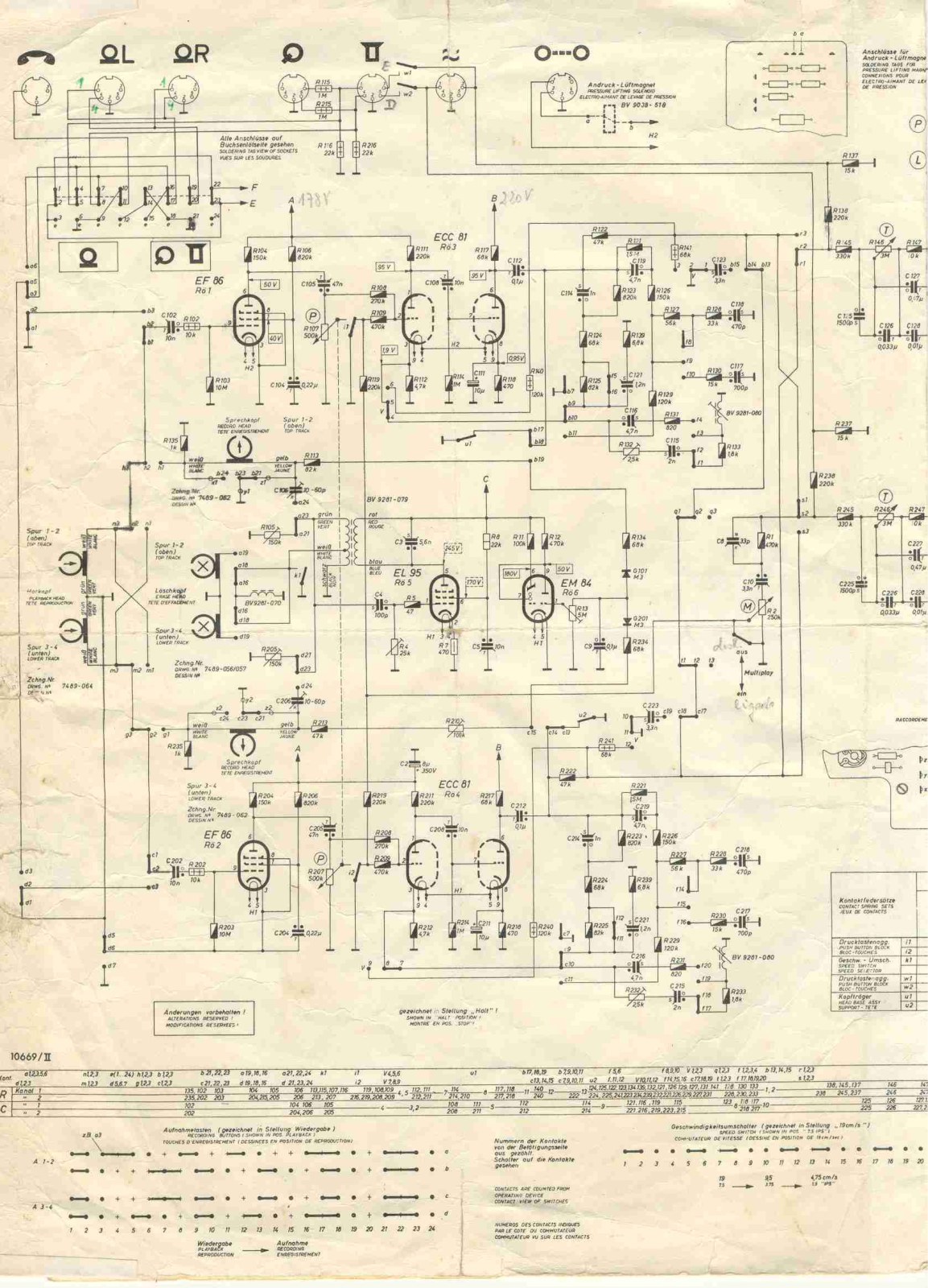 Grundig TK-340 Schematic