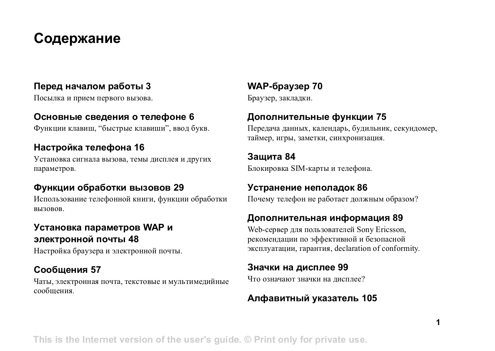 Sony Ericsson T310 User manual