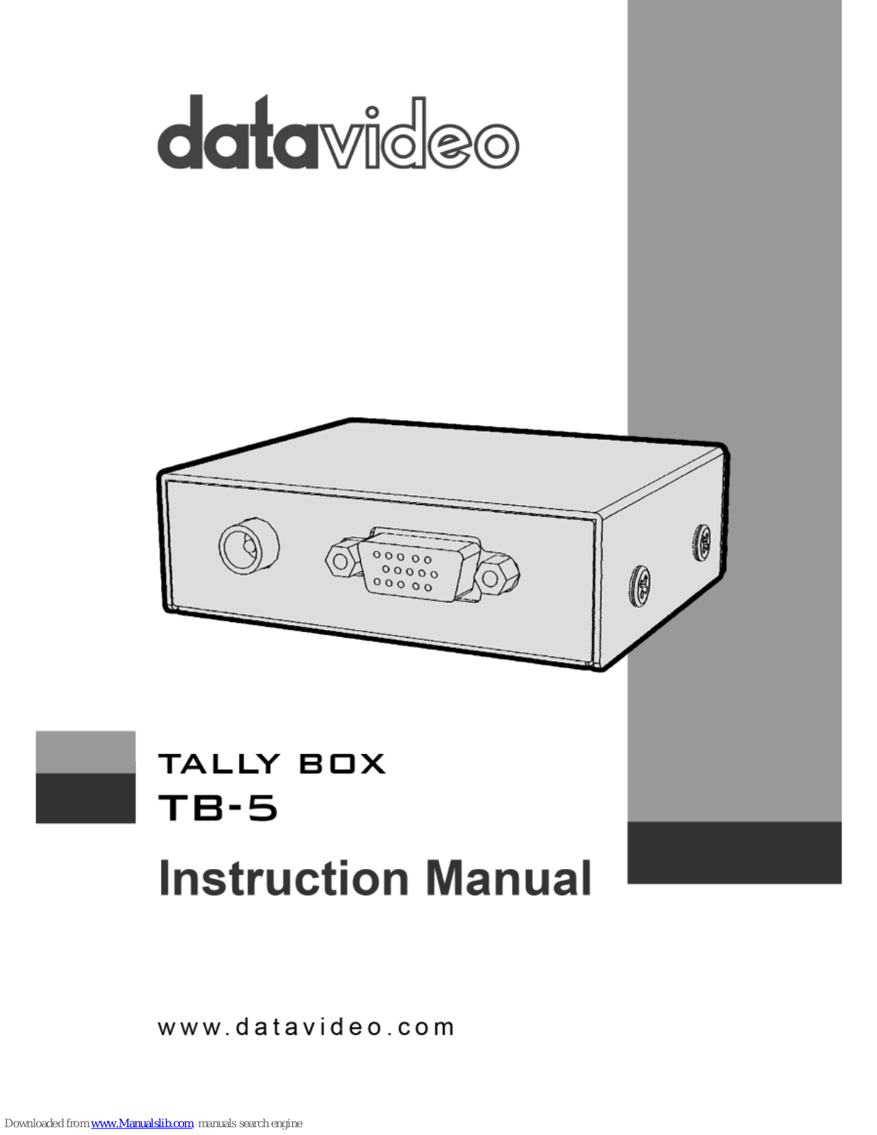 Datavideo TB-5 Instruction Manual