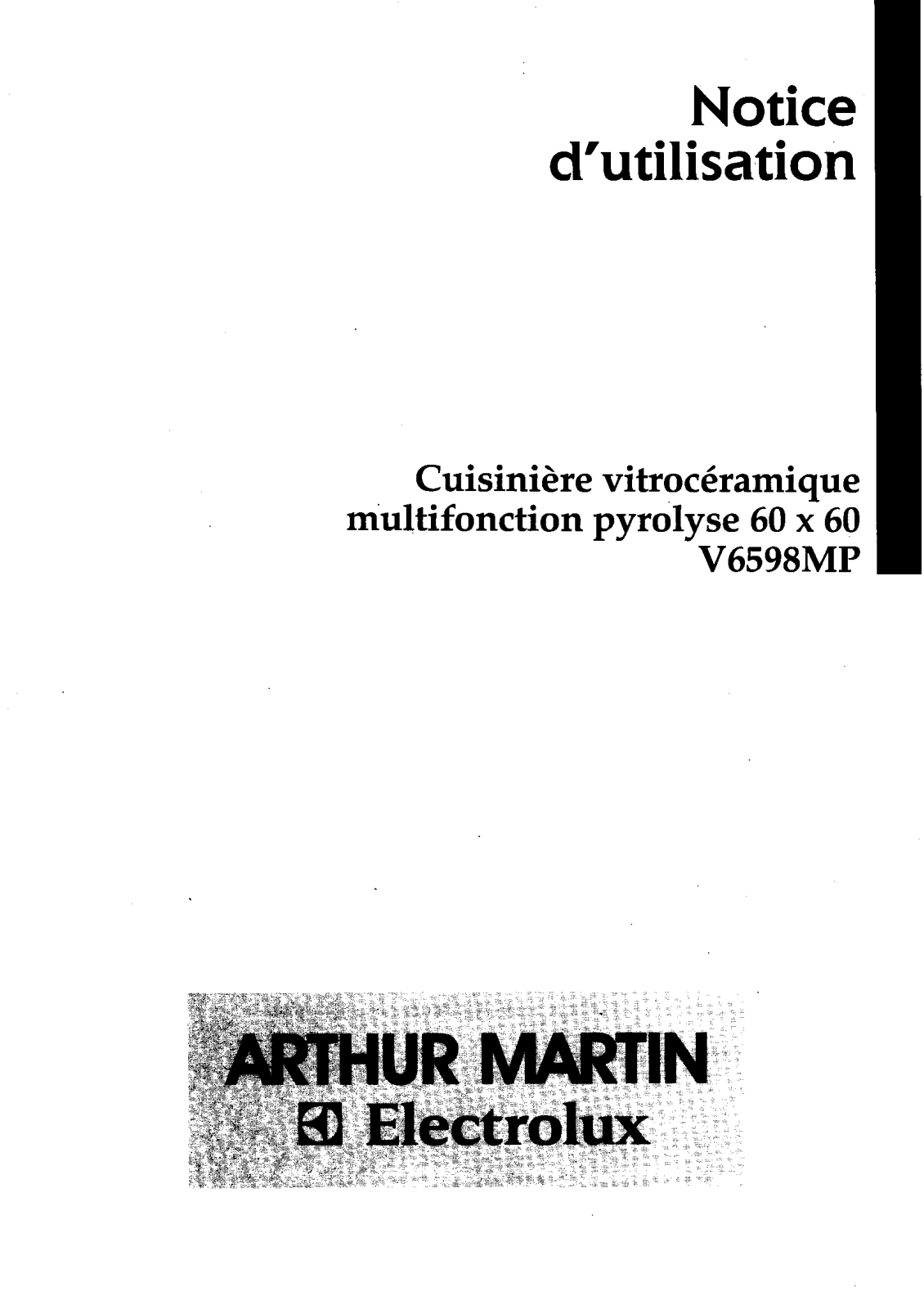 Arthur martin V6598MP User Manual