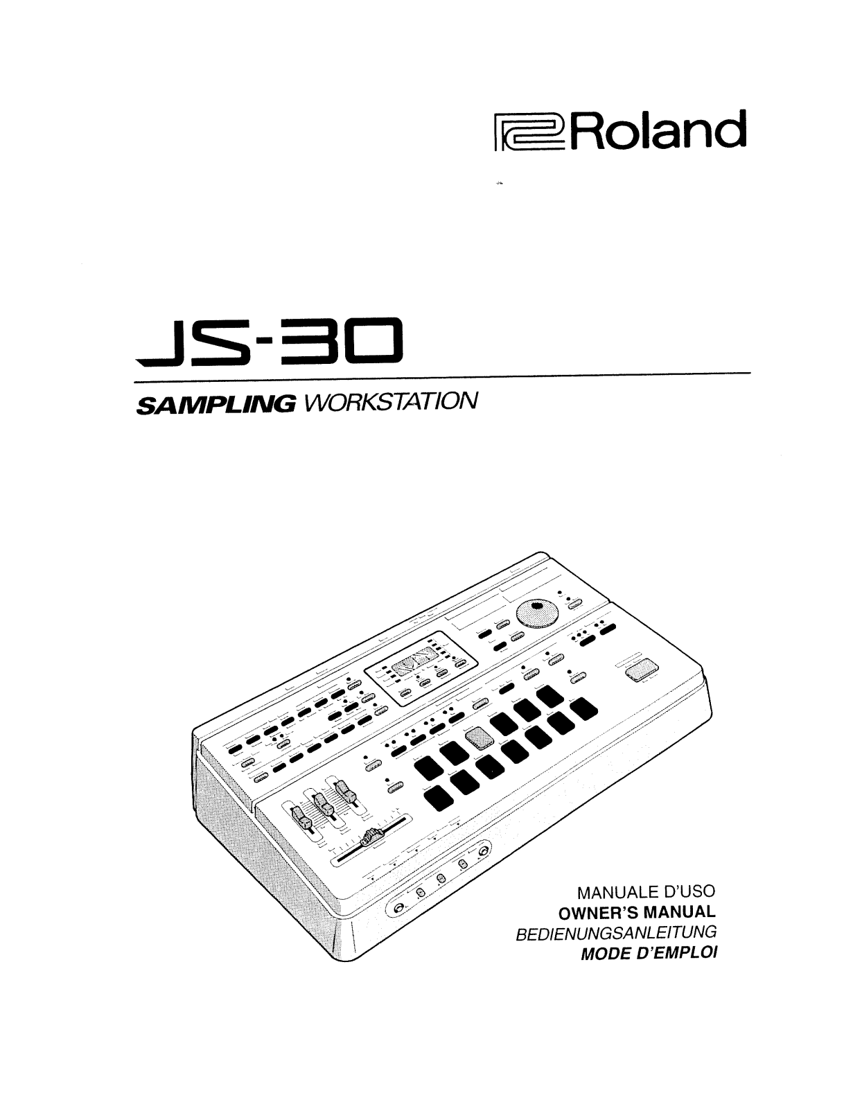 Roland Corporation JS-30 Owner's Manual