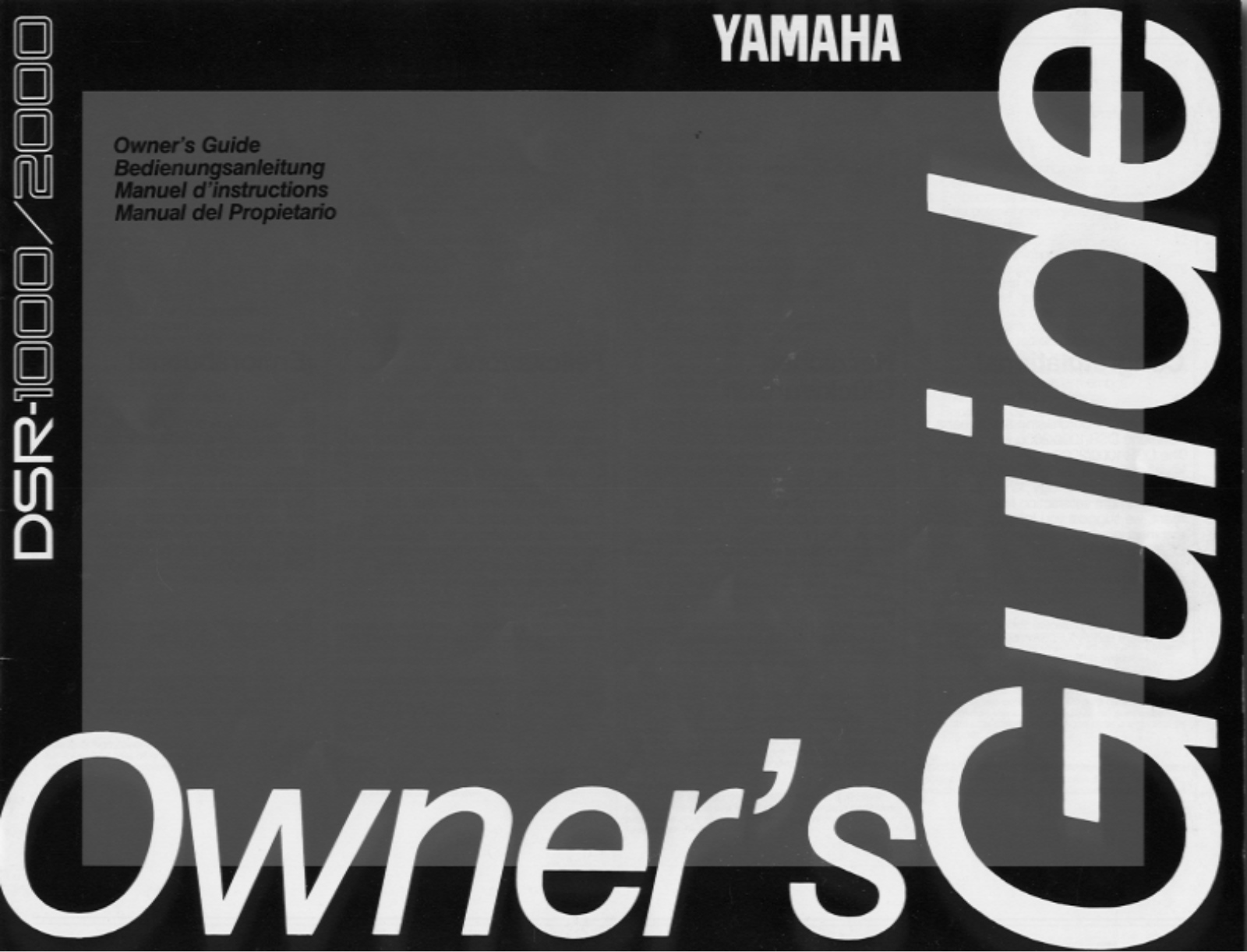 Yamaha DSR-2000, DSR-1000 User Manual