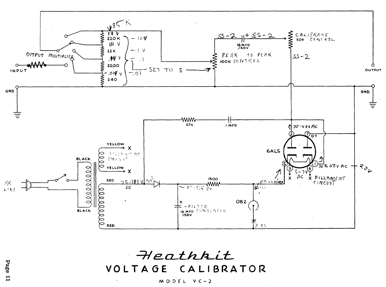 Heath Company VC-2 Schematic