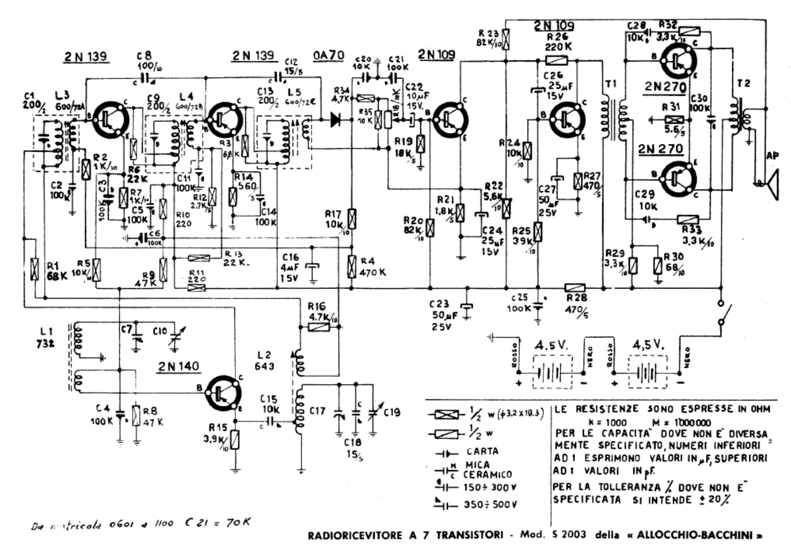 Allocchio Bacchini s2003 schematic