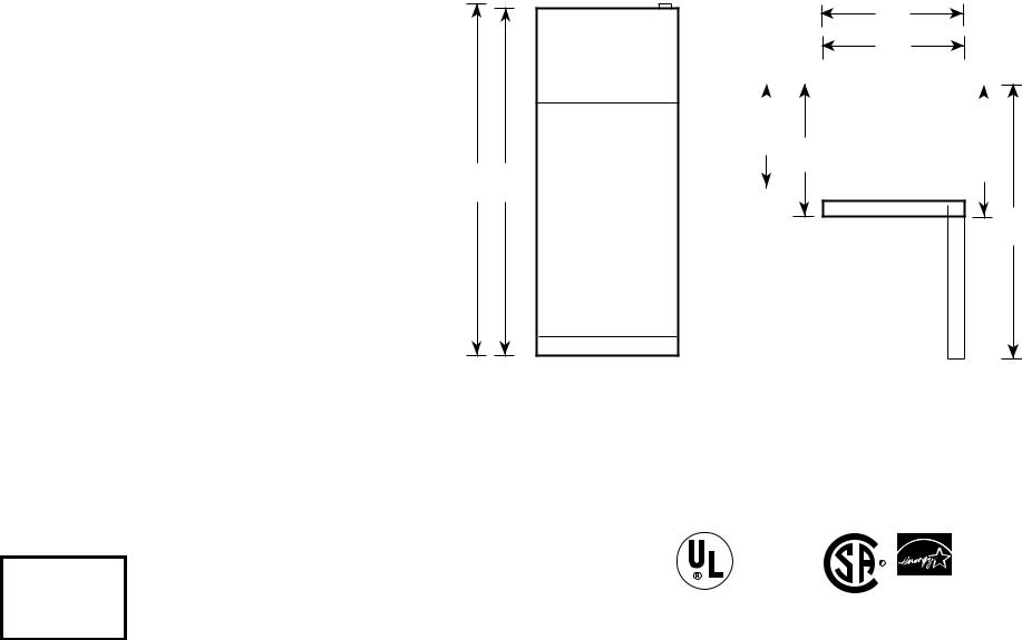 GE GTE15CTHRCC, GTE15CTHLWW, GTE15CTHRWW Specification Sheet