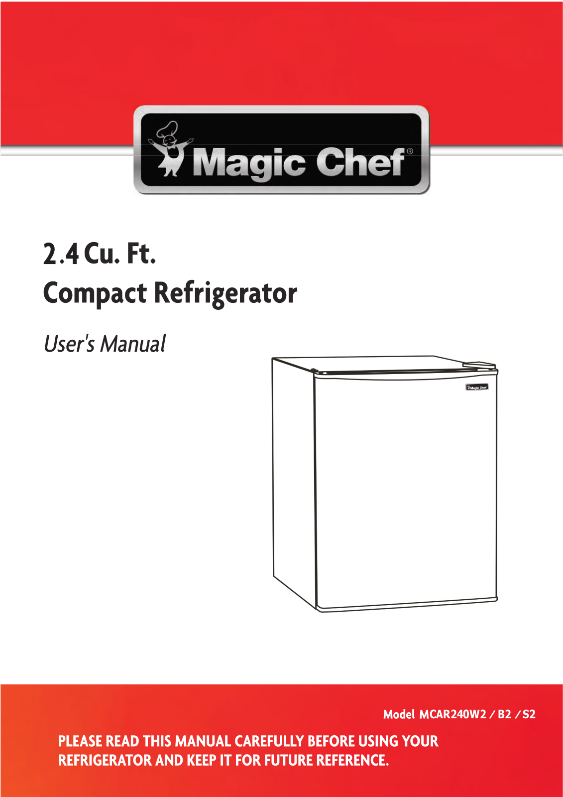 Magic Chef MCAR240B2 User Manual