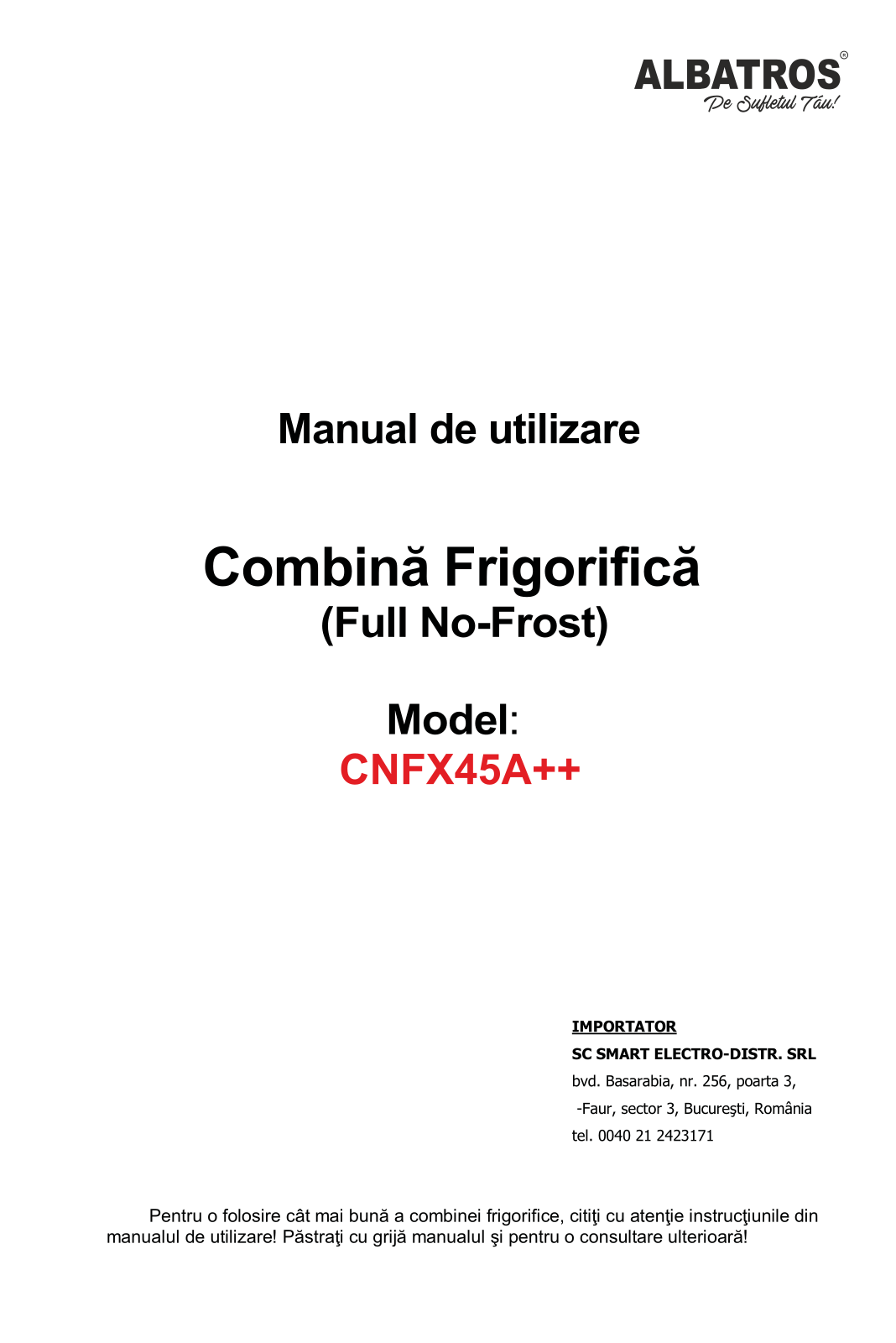 Albatros CNFX45A++ User guide - ManualMachine.com