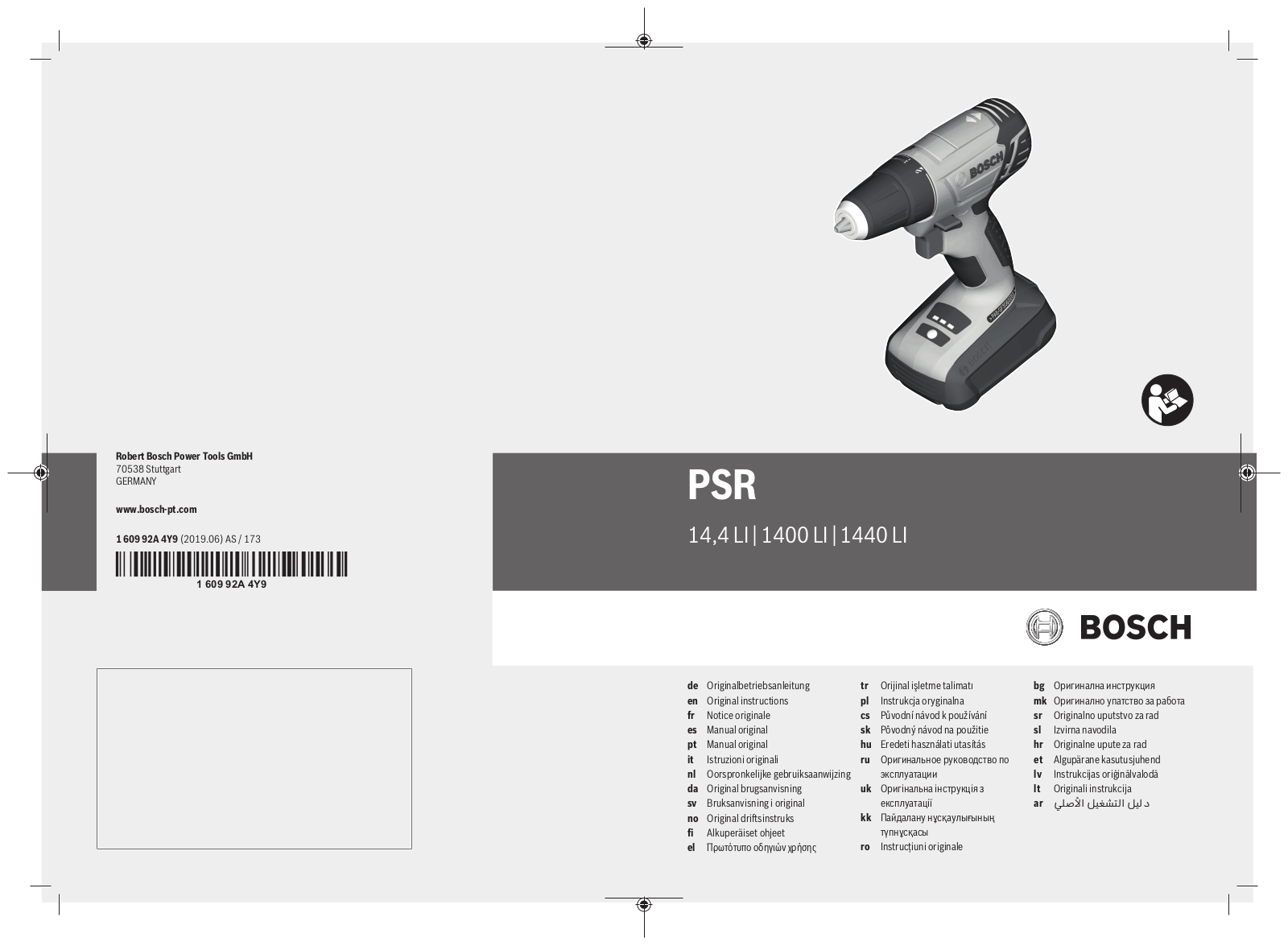 Bosch PSR 14,4 LI, PSR 1400 LI, PSR 1440 LI User Manual