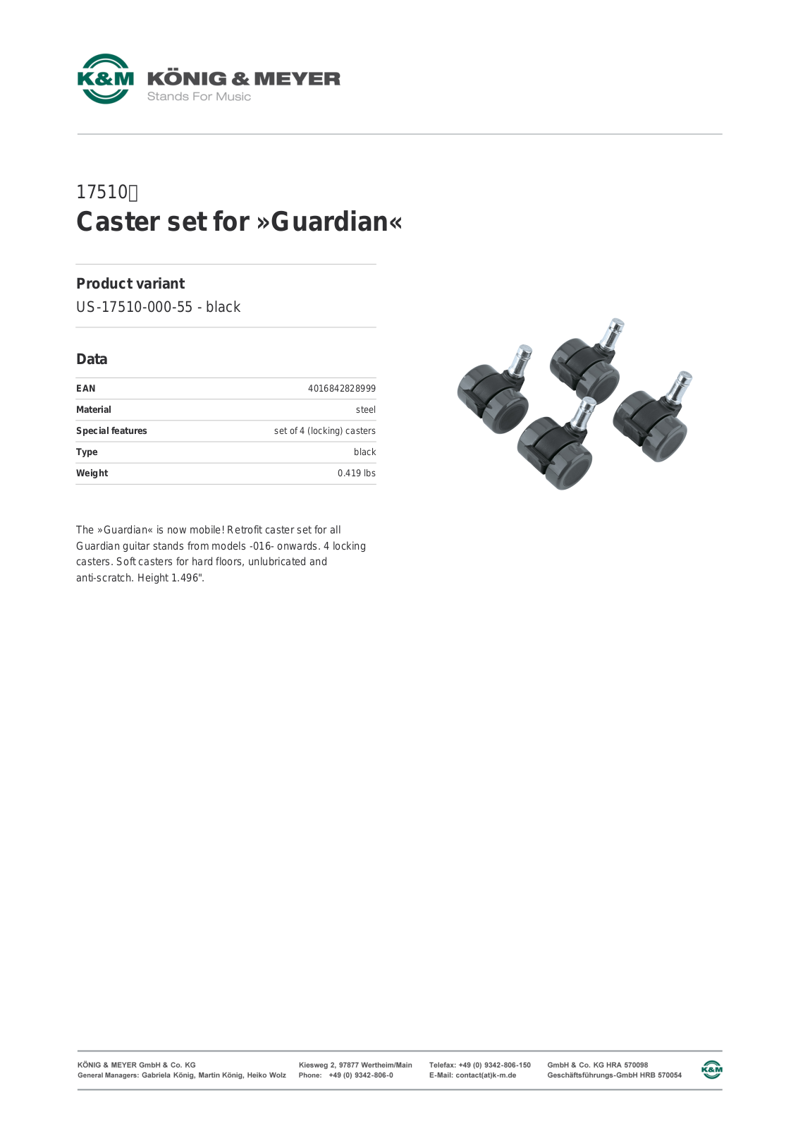 K&M 17510 Data Sheet