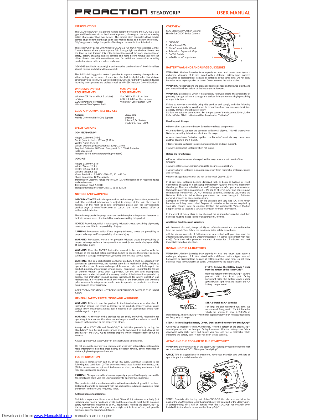 Proaction CGO Steadygrip User Manual