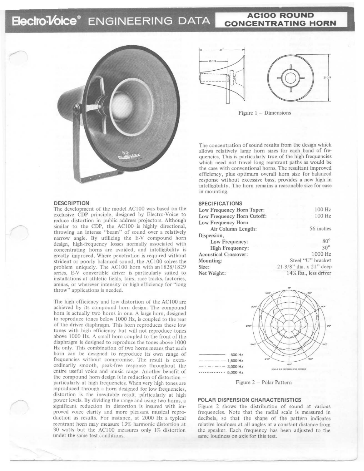 Electro-voice AC100 User Manual