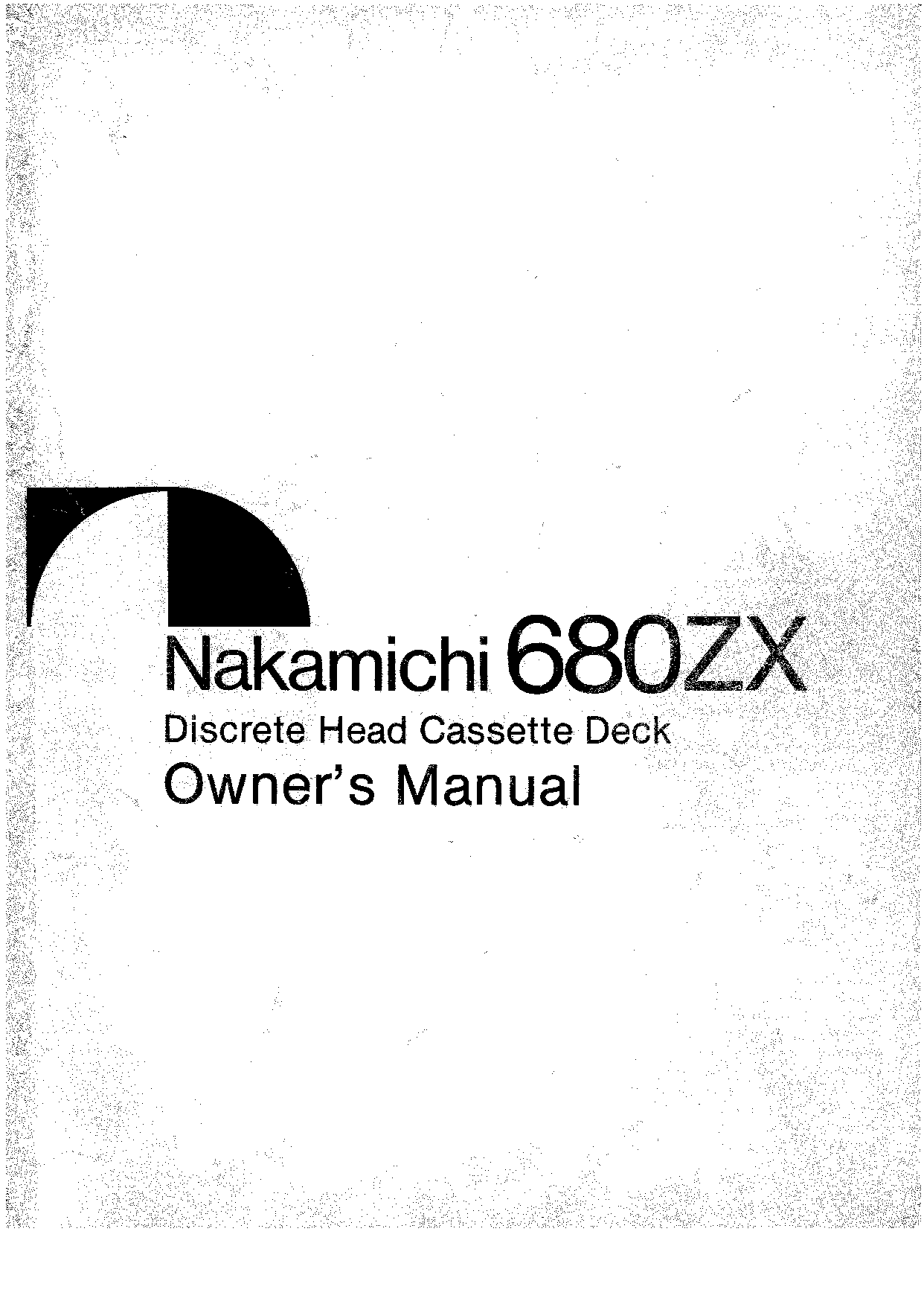 Nakamichi 550 User Manual